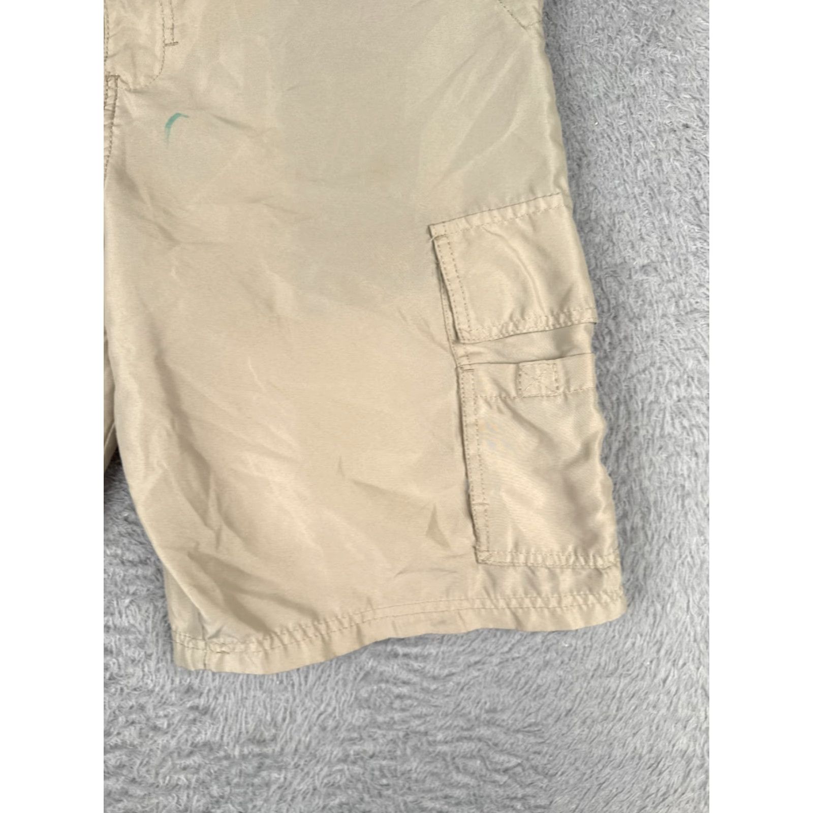 Burnside Burnside Men Cargo Shorts 32 Beige Polyester Blend Casual Beach 32x11 Vintage No Size US 32 / EU 48 - 2 Thumbnail
