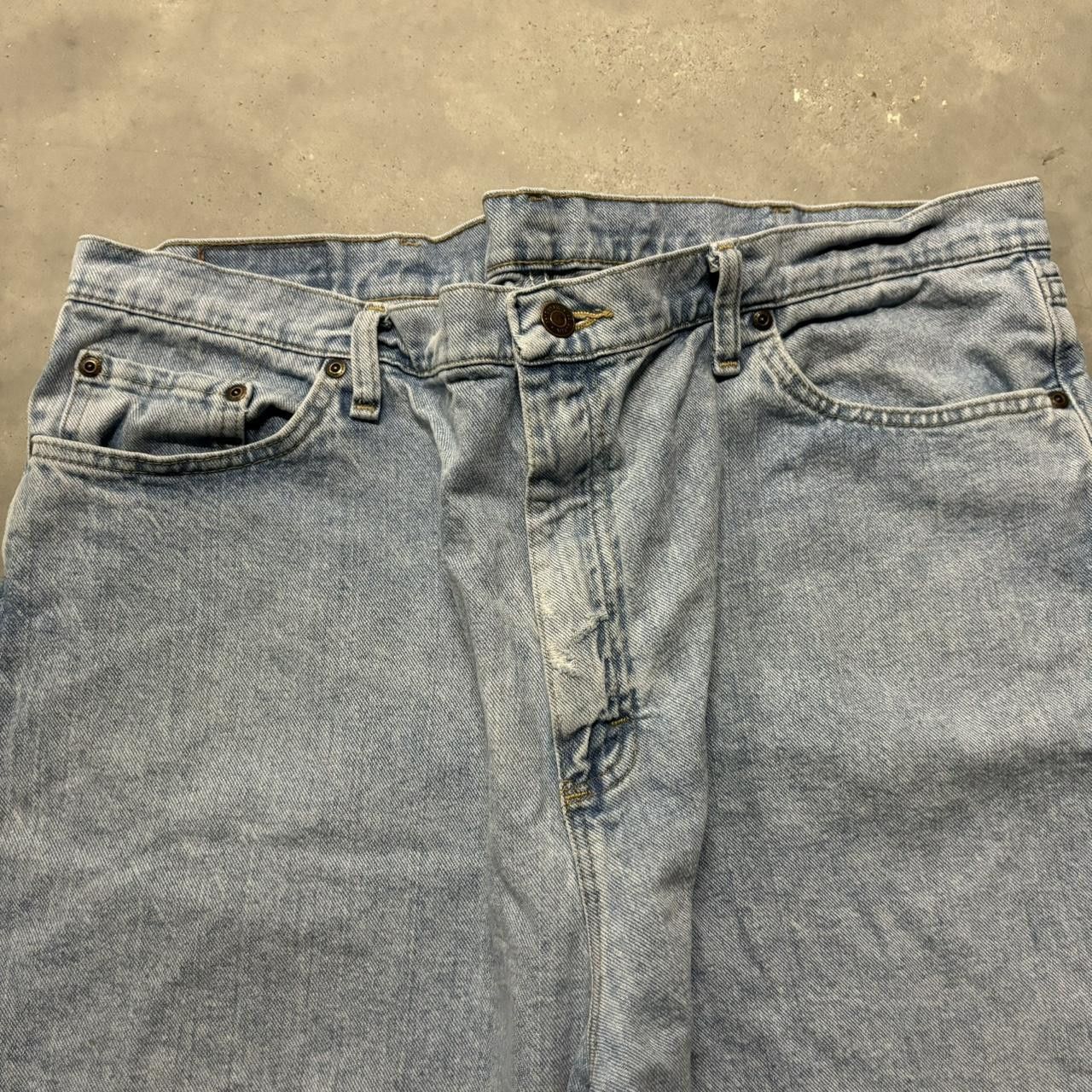 Japanese Brand × Vintage Crazy Vintage Y2K/2000s Light Wash Skater Denim Essential Jean Shorts Jorts! Size US 40 / EU 56 - 2 Thumbnail