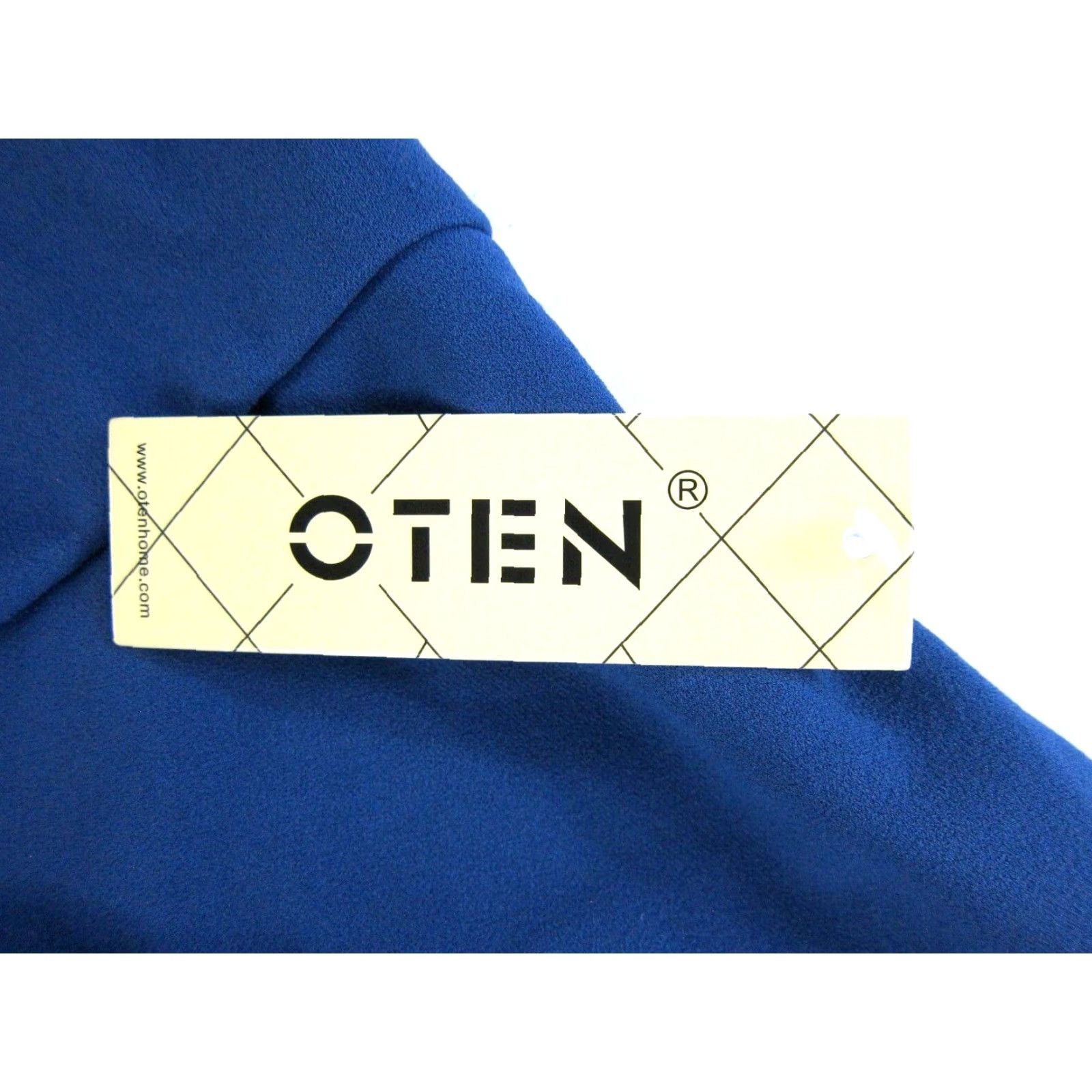 Vintage NWT OTEN Blue Stretch V-Neck Sleeveless Asymmetric Sheath Wrap Dress Small Size S / US 4 / IT 40 - 4 Thumbnail