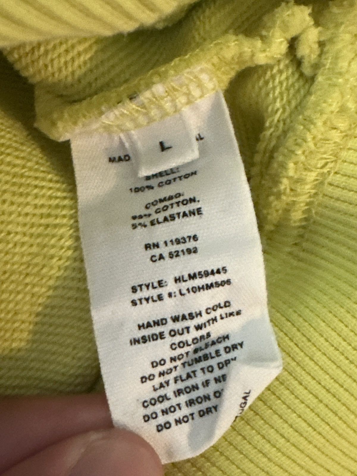 Helmut Lang Helmut Lang Neon green / yellow Box Logo Hoodie Size US L / EU 52-54 / 3 - 4 Thumbnail
