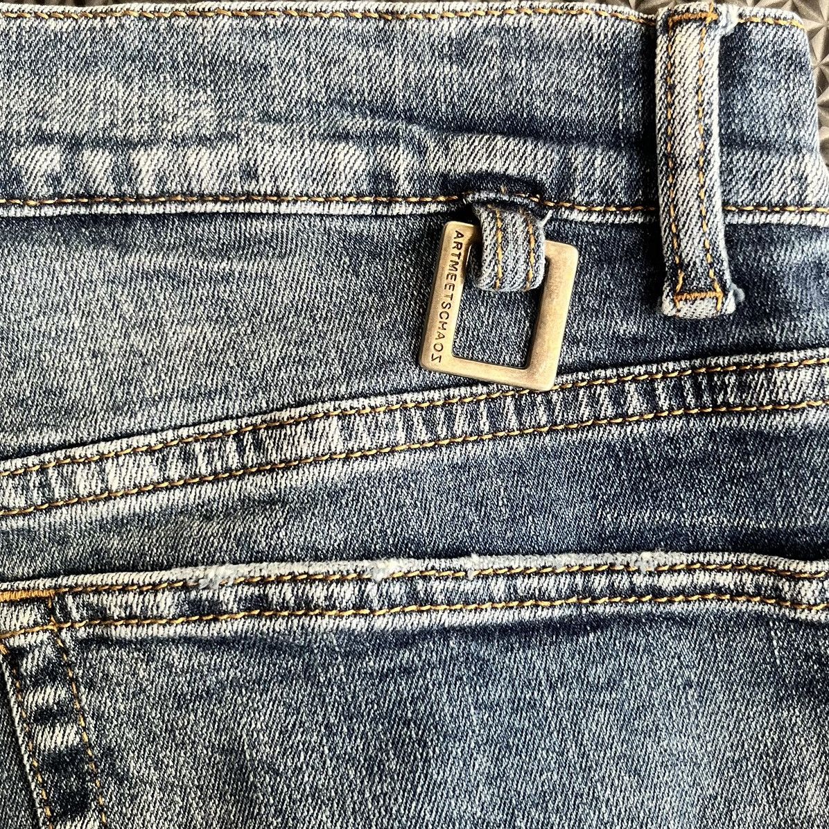 Other Art Meets Chaos By Donwan Harrell “The Hip” Jeans Blue Sz 36 Size US 36 / EU 52 - 12 Thumbnail