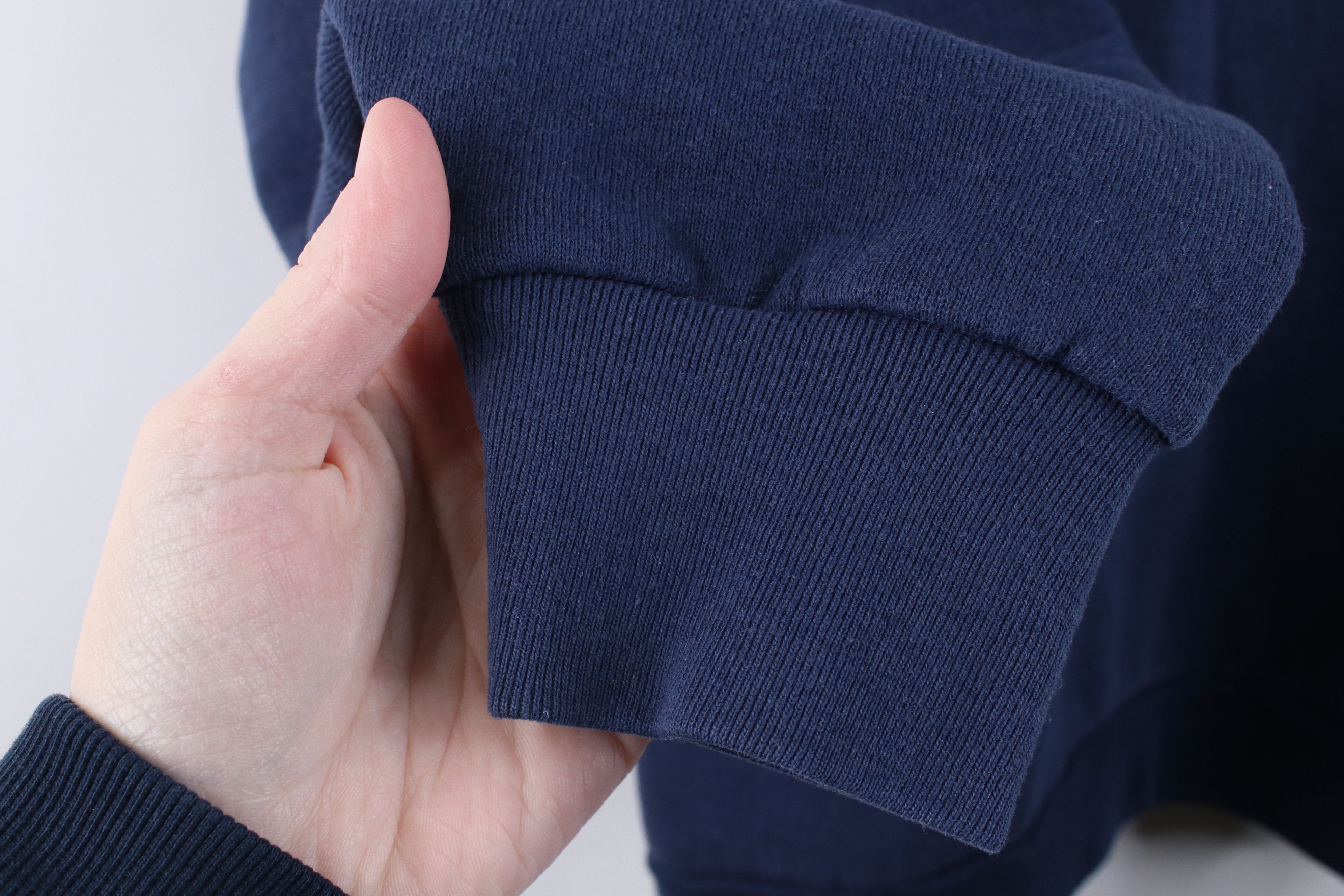 Vintage Vintage 90s Streetwear Blank Crewneck Sweatshirt Navy Blue Size L / US 10 / IT 46 - 6 Thumbnail