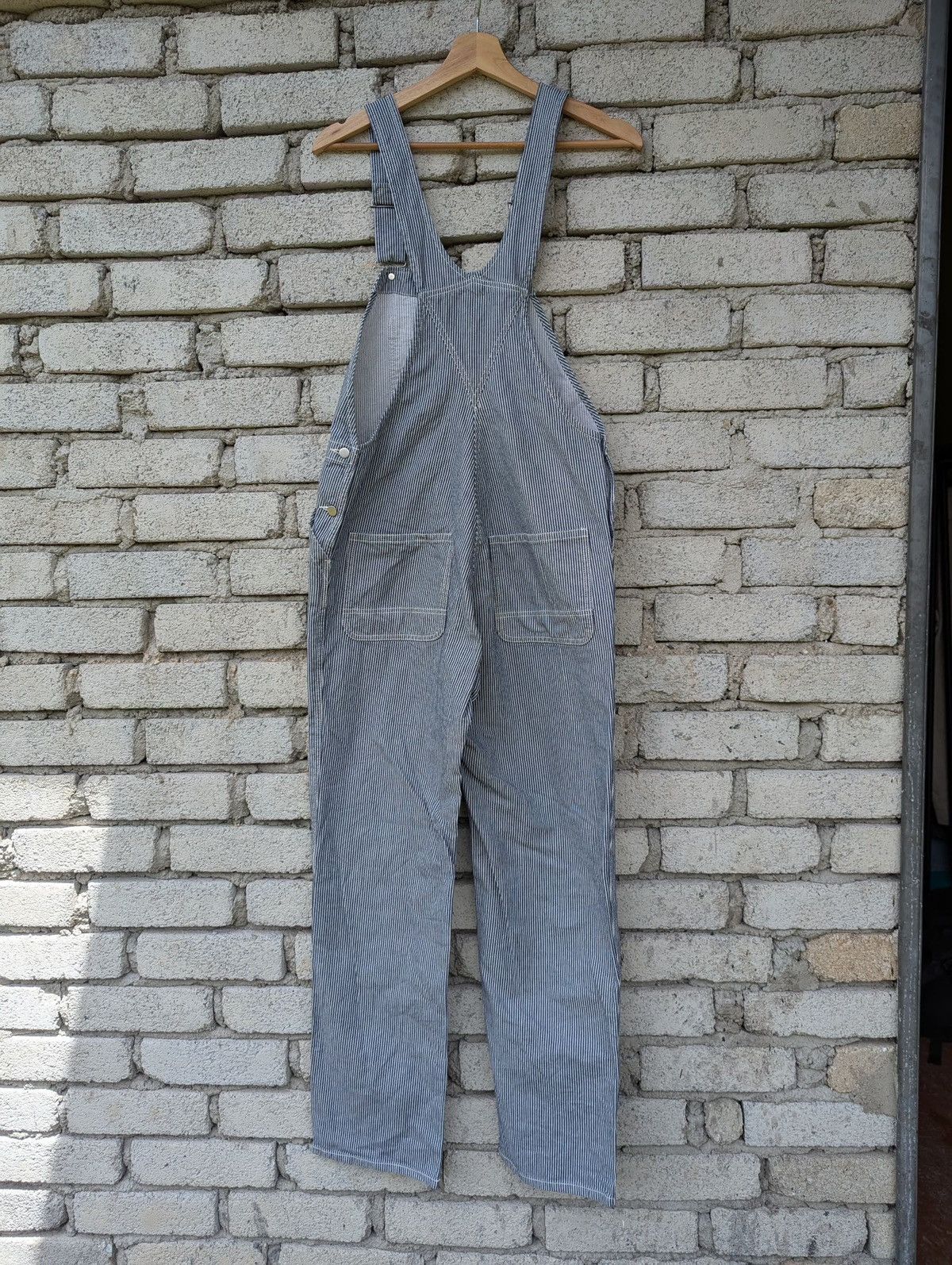 Japanese Brand Overalls Hickory Stripe By Muji Size 33" - 5 Thumbnail
