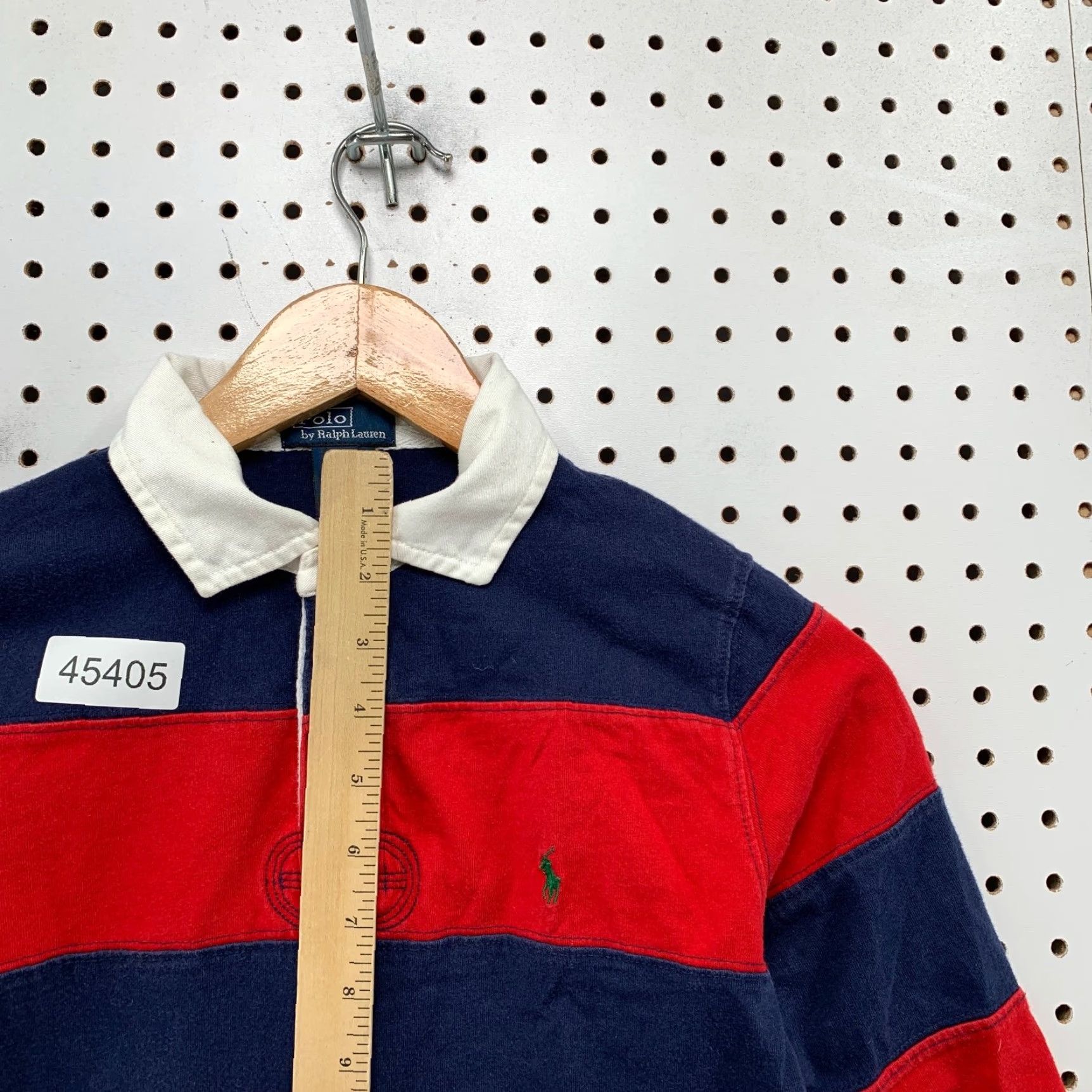 Polo Ralph Lauren VINTAGE Polo Ralph Lauren Rugby Shirt Mens Size 7 Red Blue Striped Long Sleeve Size US M / EU 48-50 / 2 - 7 Thumbnail