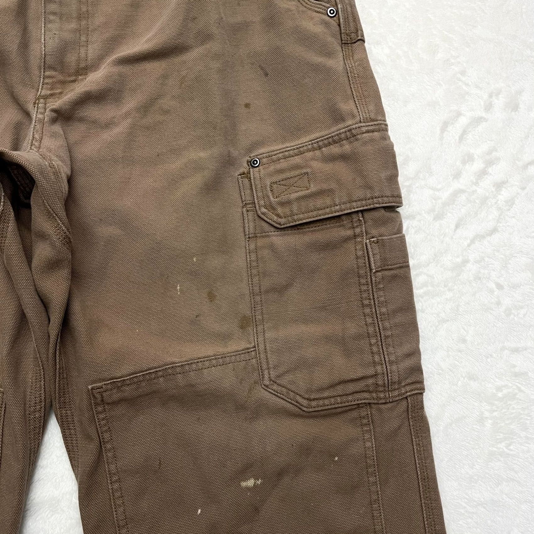 Vintage Duluth Trading Double Knee Pants Jeans Mens 38x30 Cargo Utility Workwear Heavy Brown Cotton Pants Mens 38x30 Size US 38 / EU 54 - 4 Thumbnail