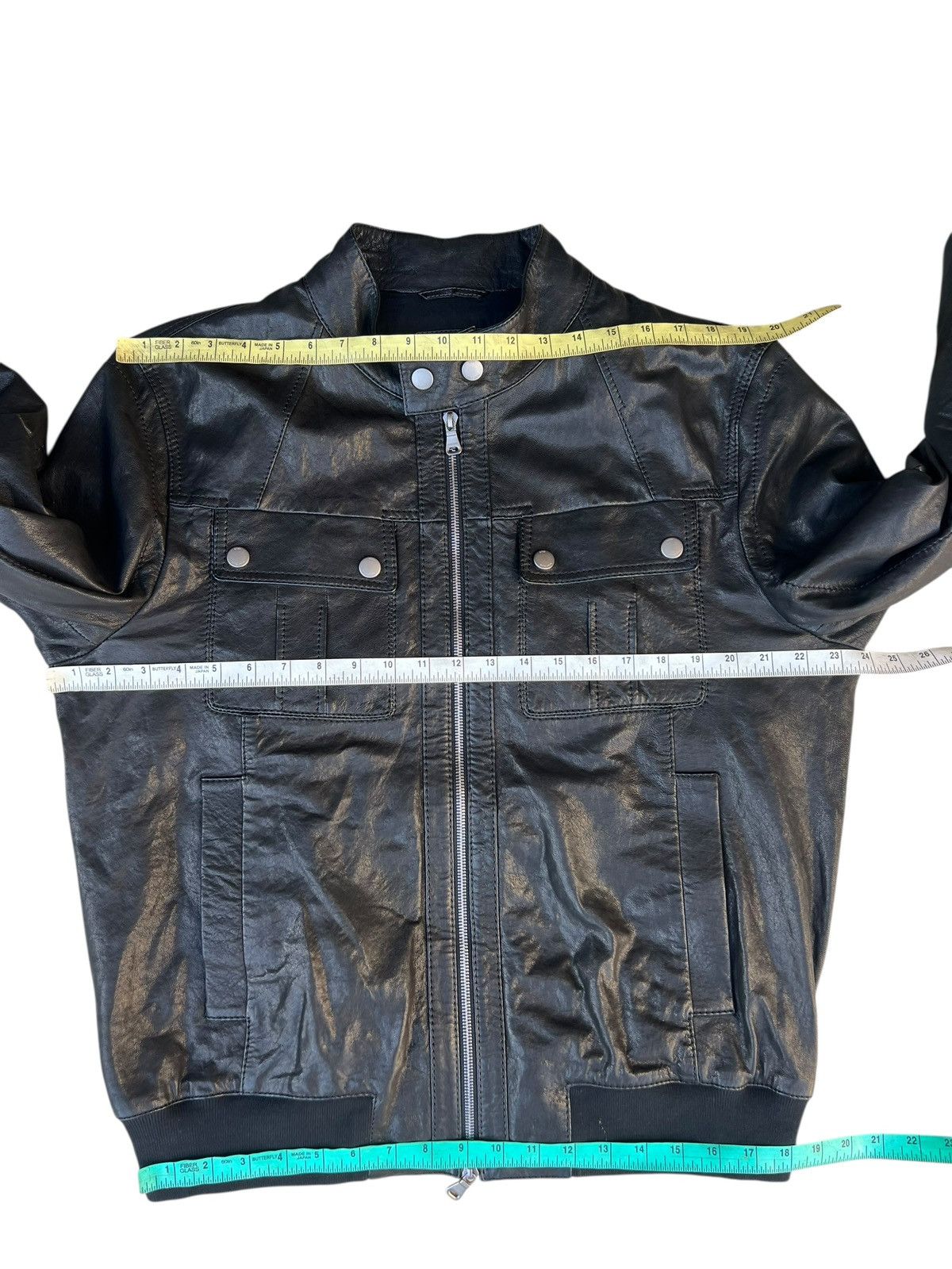 Hugo Boss Hugo Boss Italian Lamb Napa Leather Racer Jacket Size US M / EU 48-50 / 2 - 4 Thumbnail
