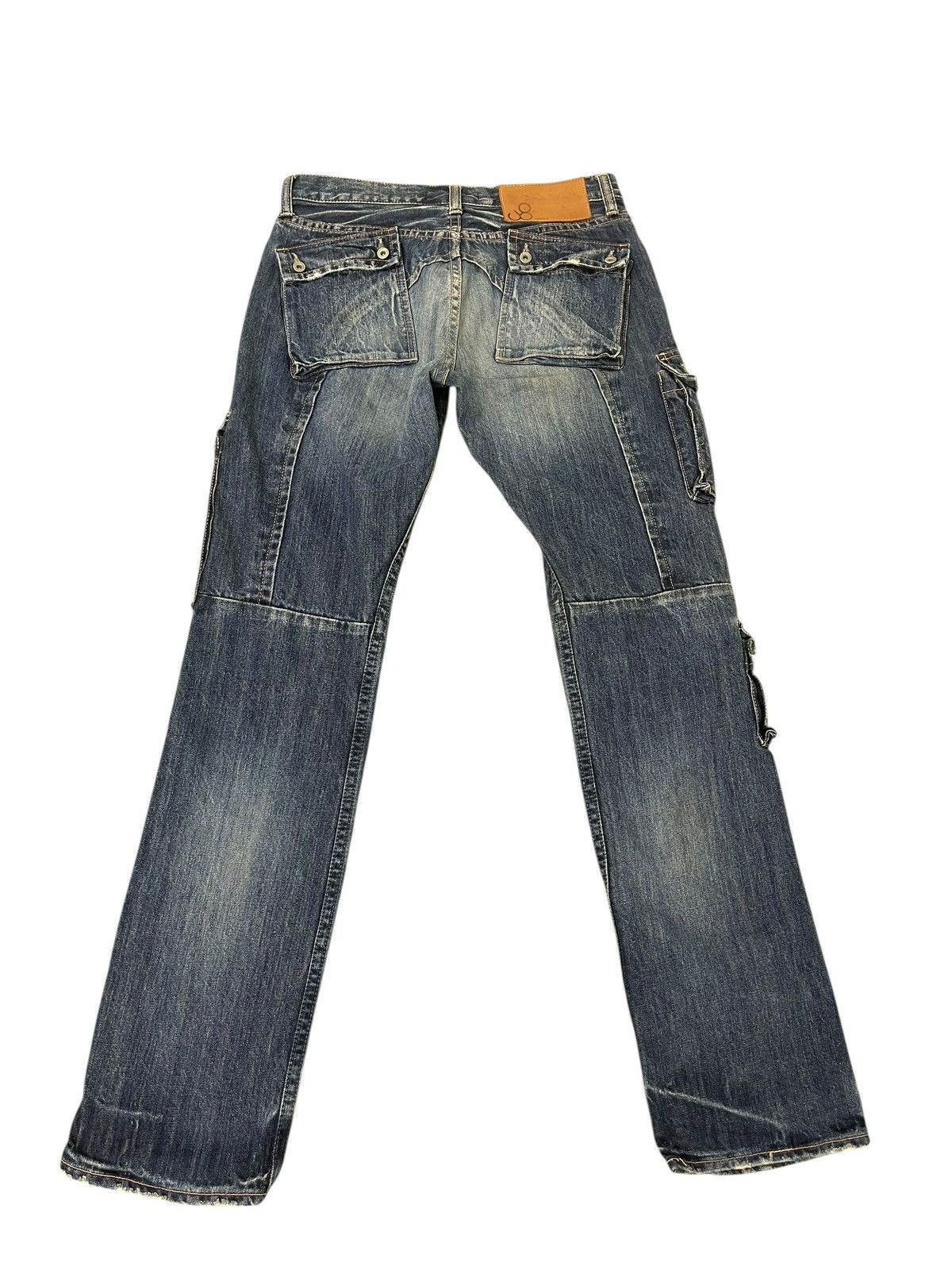 Japanese Brand Cargo Slim Jeans John Bull Faded Denim 1🟦9 Size US 31 - 1 Thumbnail
