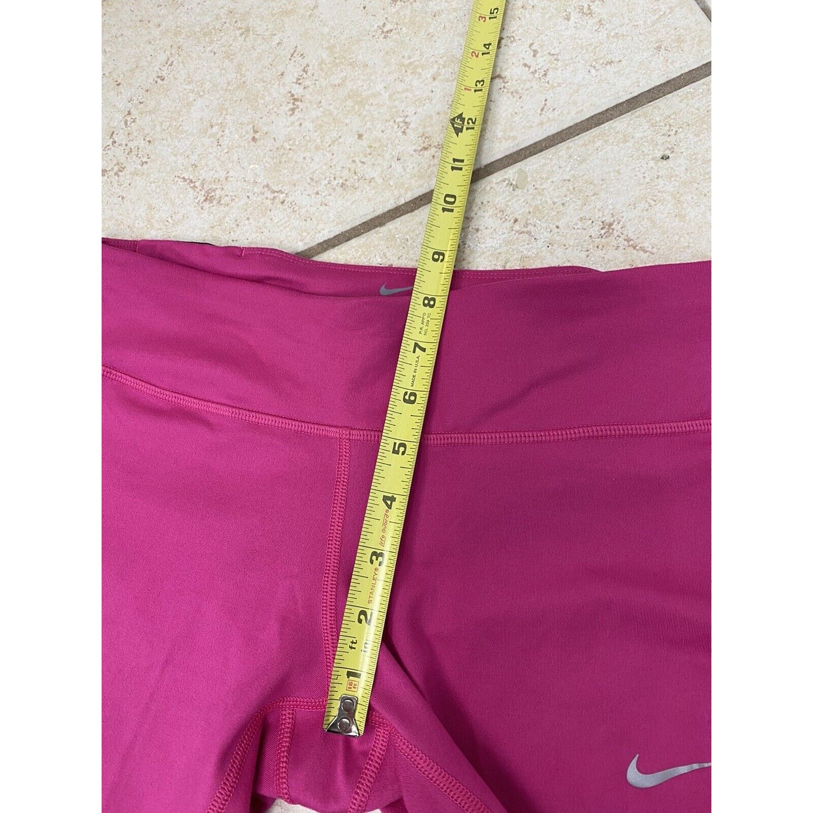 Nike Nike Dri-Fit M Pink Capri Cropped Running Leggings Barbie Size 29" - 10 Thumbnail