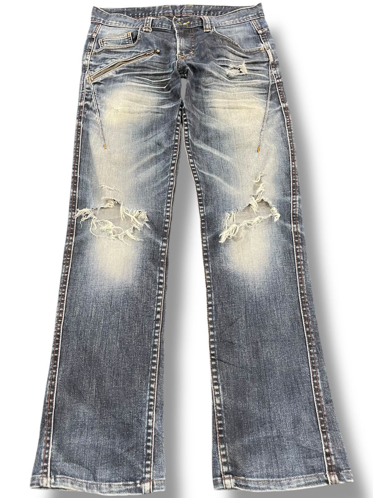 Nicole Club × Seditionaries Vintage Nicole Club Hideaways Bondage Punk Distressed Denim Size US 31 - 1 Thumbnail