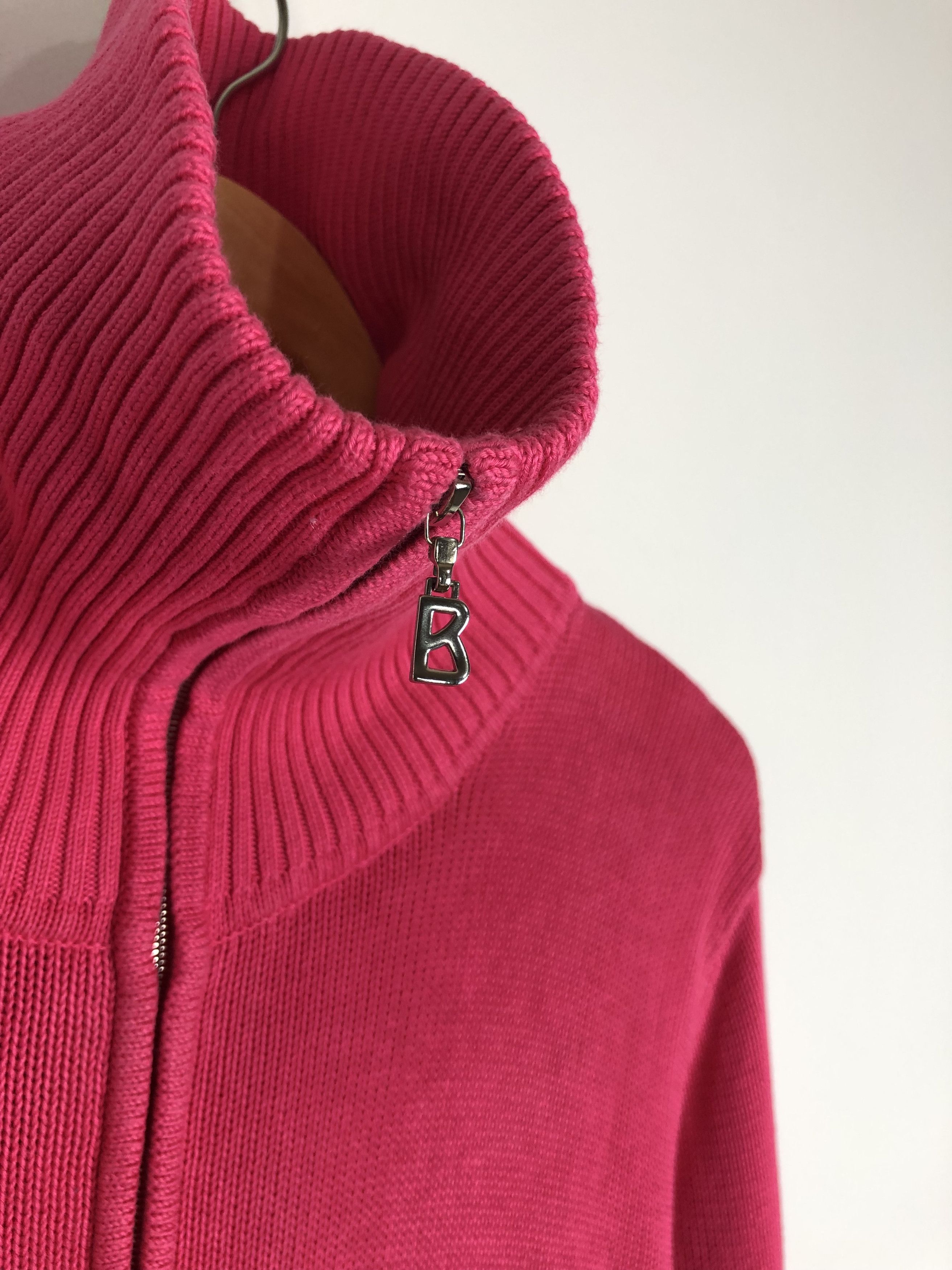 Bogner Bogner Knit Sweater 1/4 Zip Pullover Pink size US 16 Size XXL / US 16-18 / IT 52-54 - 3 Thumbnail
