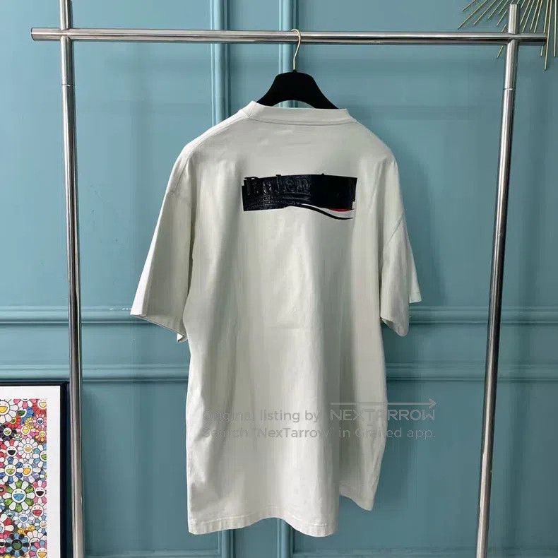 Balenciaga Balenciaga White logo blocked short-sleeved shirt Size US L / EU 52-54 / 3 - 2 Thumbnail