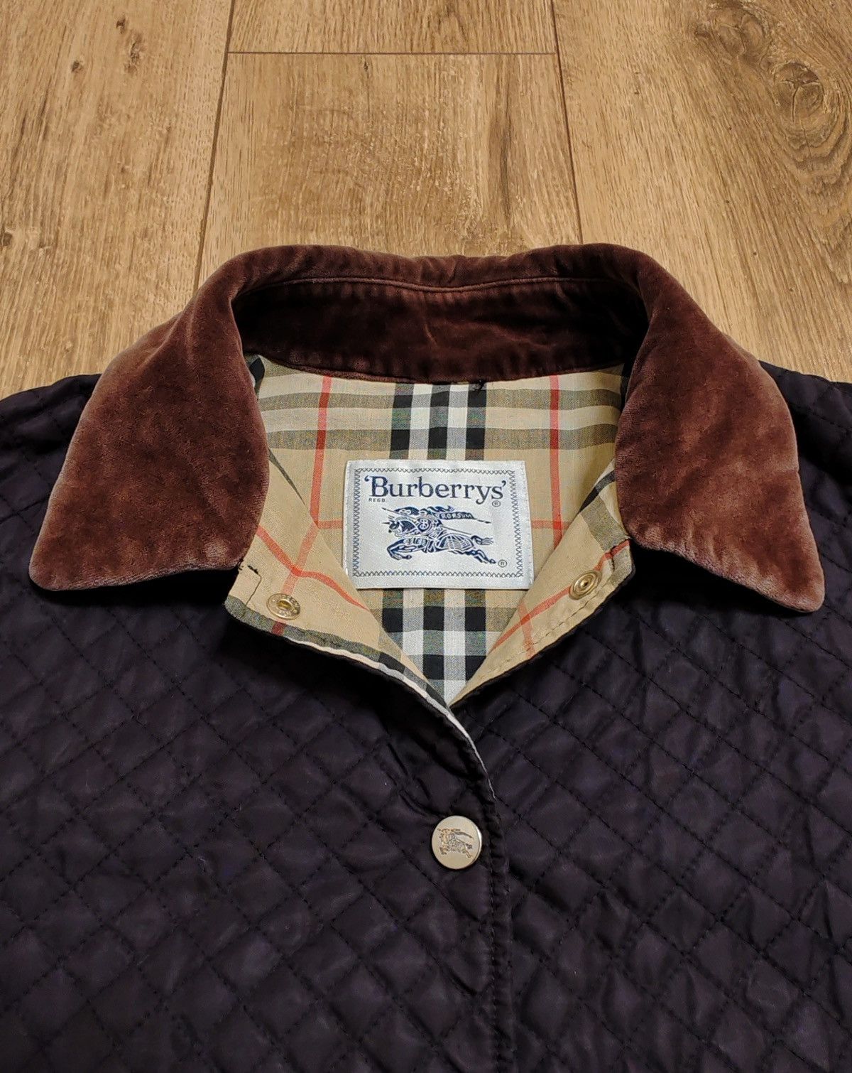 Burberry Burberrys Women Vintage Blue Nova Check Quilt Coat Size M-L Size M / US 6-8 / IT 42-44 - 2 Thumbnail
