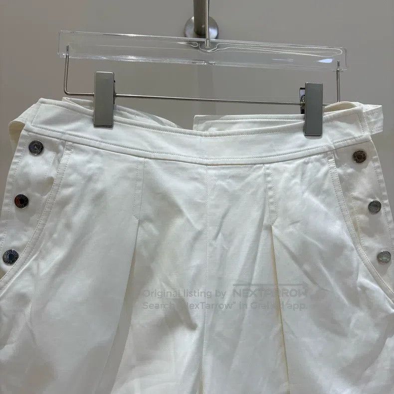 Hermes Hermes White cotton casual shorts Size 24" / US 00 / IT 34 - 3 Thumbnail