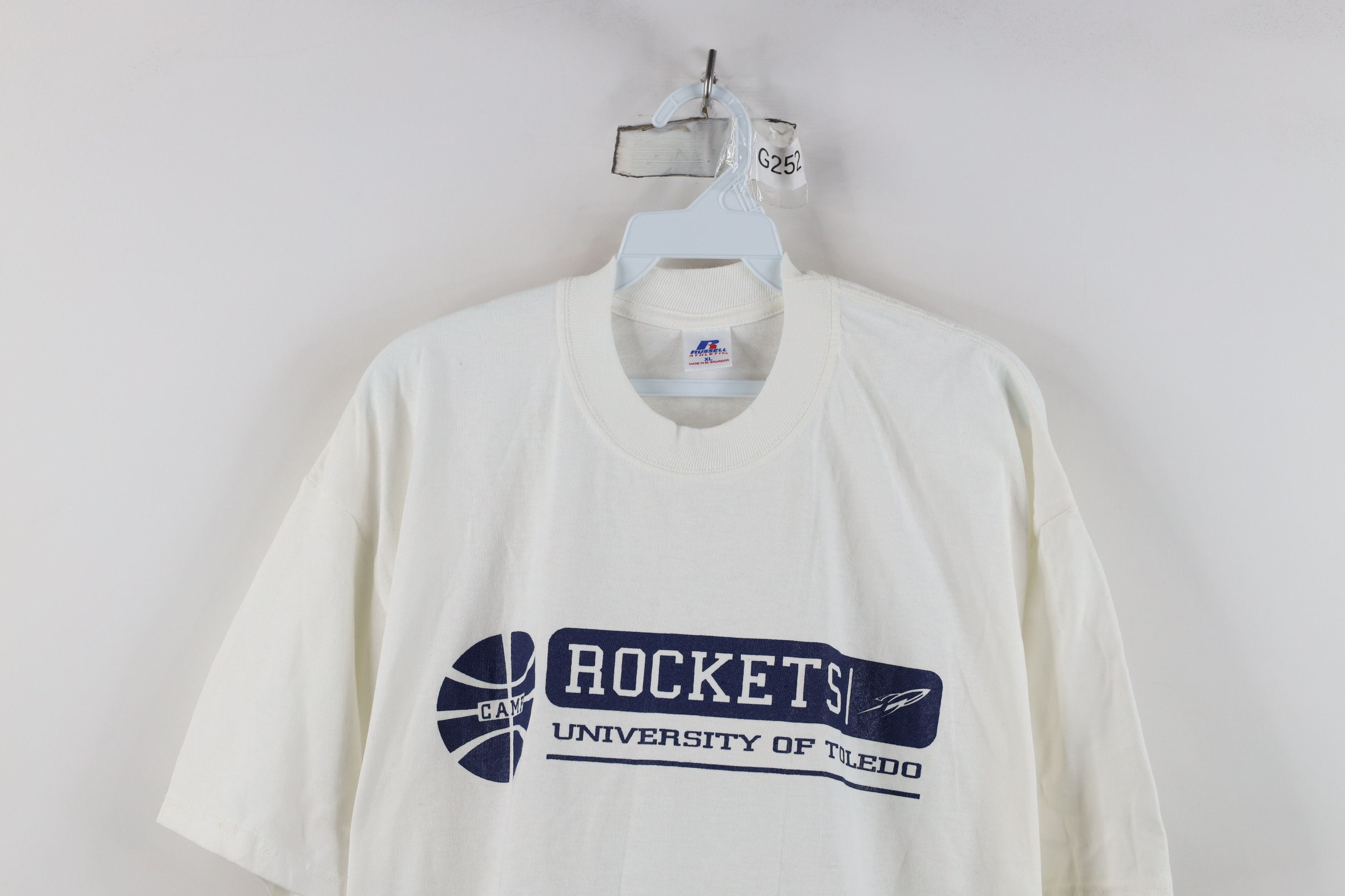 Russell Athletic Vintage 90s Russell Athletic Basketball T-Shirt Cotton Size US XL / EU 56 / 4 - 2 Thumbnail