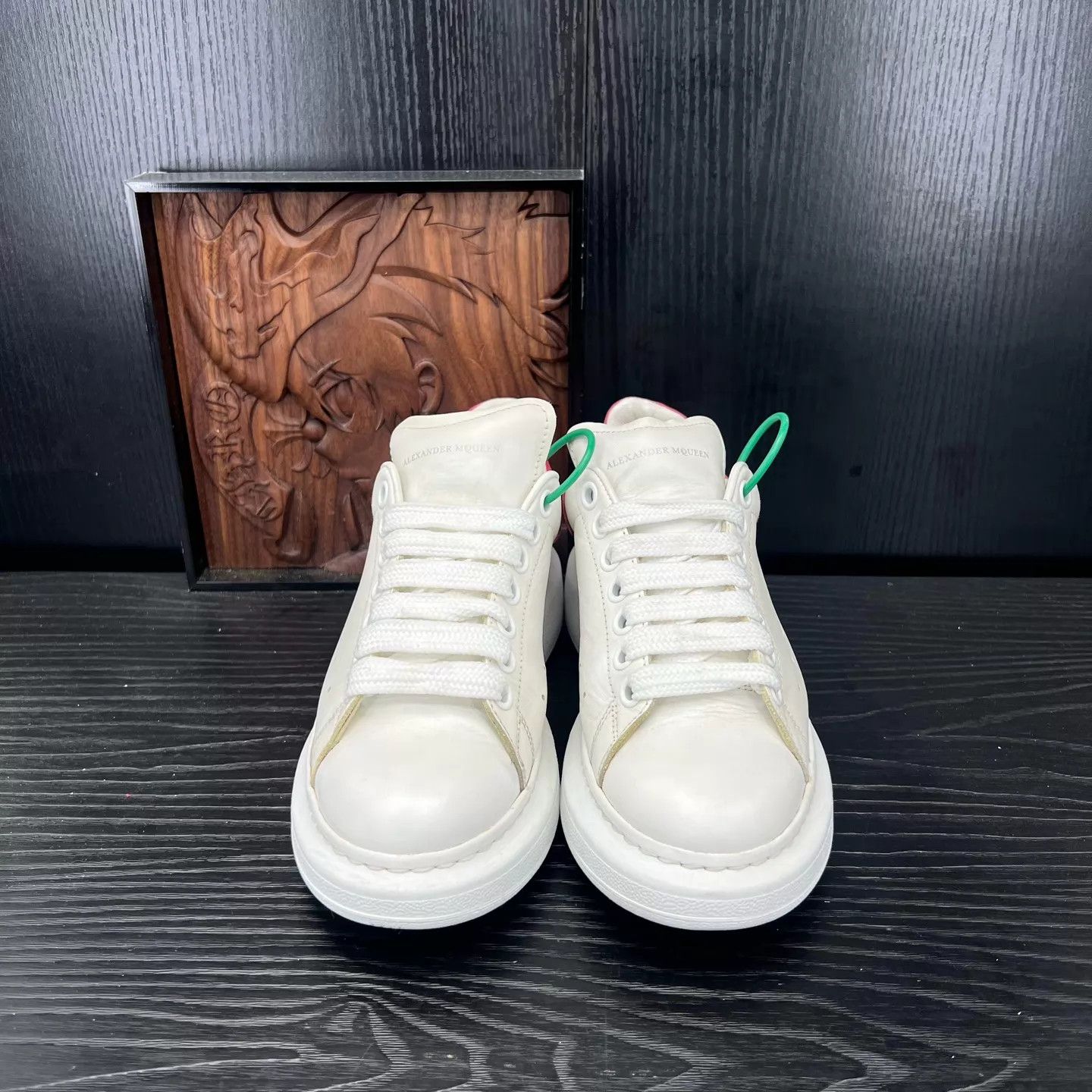 Alexander McQueen McQueen Women's White & Pink Suede Shoes Size 37.5 Size US 7 / IT 37 - 4 Thumbnail