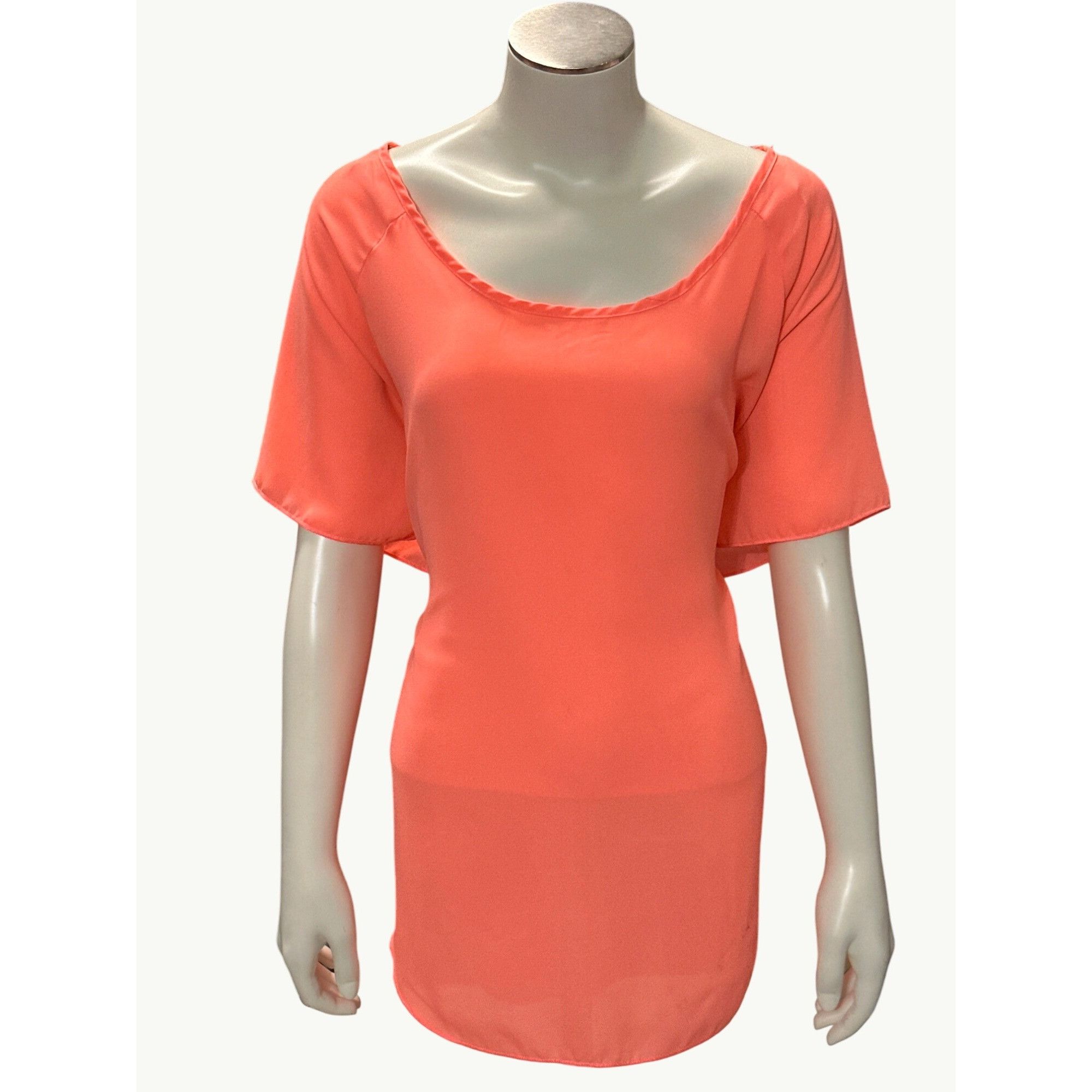 Other Absolute Angel New York Coral Sheer Blouse Medium Trendy Sty Size M / US 6-8 / IT 42-44 - 1 Thumbnail