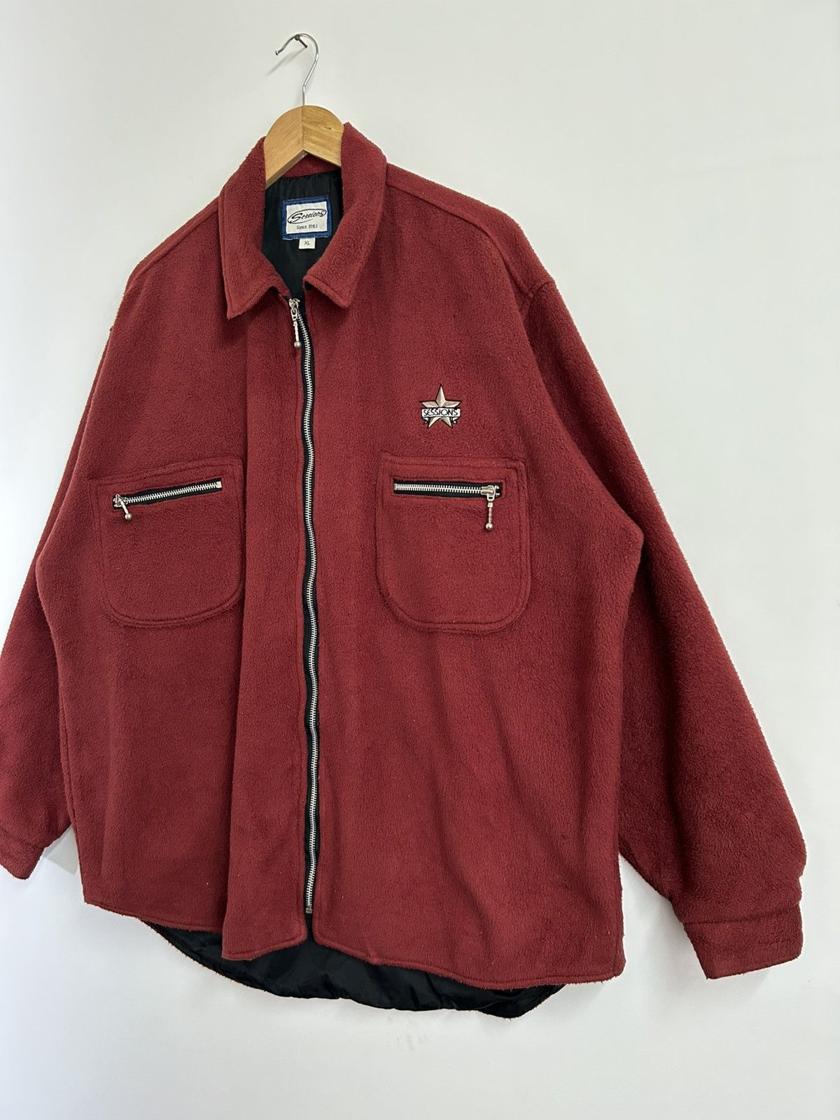 Sessions ⚡️Vintage Sessions Fleece Zipper Shirt Jacket Size US XL / EU 56 / 4 - 3 Thumbnail