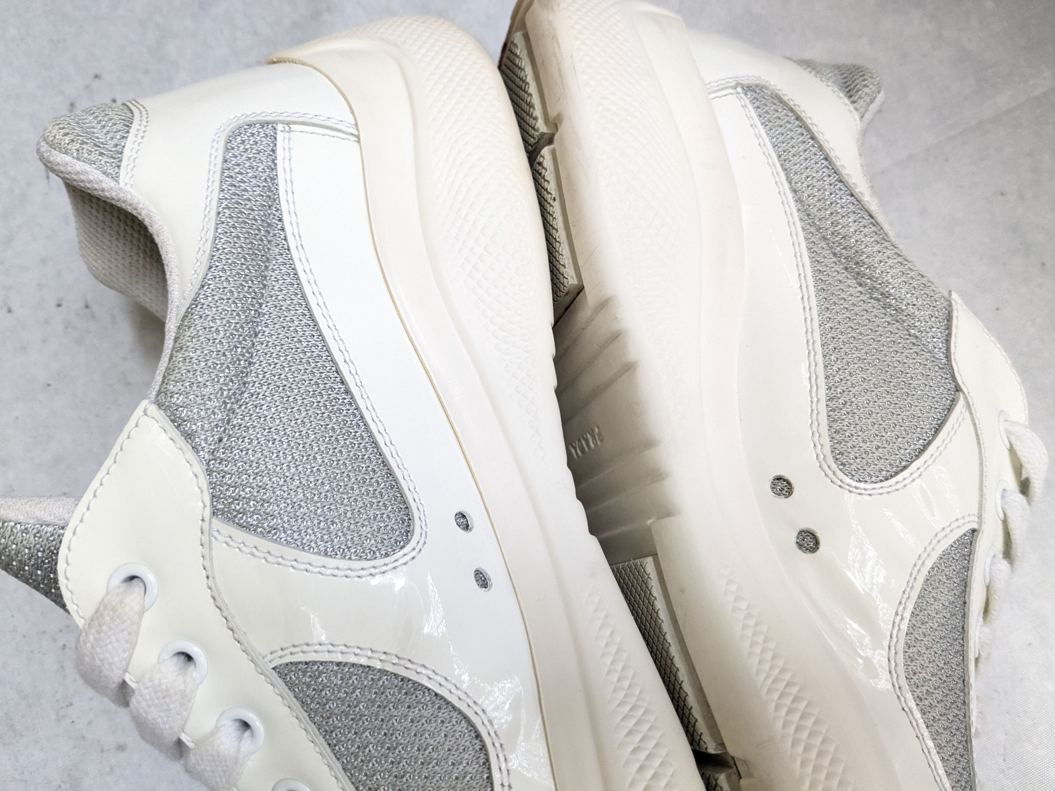 Prada Prada America's Cup Sneakers White Patent Leather 9 Low Size US 9 / EU 42 - 9 Thumbnail