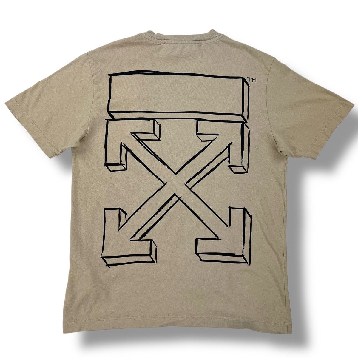 Off-White Off-White 3D Arrows Beige T Shirt Size US M / EU 48-50 / 2 - 2 Thumbnail