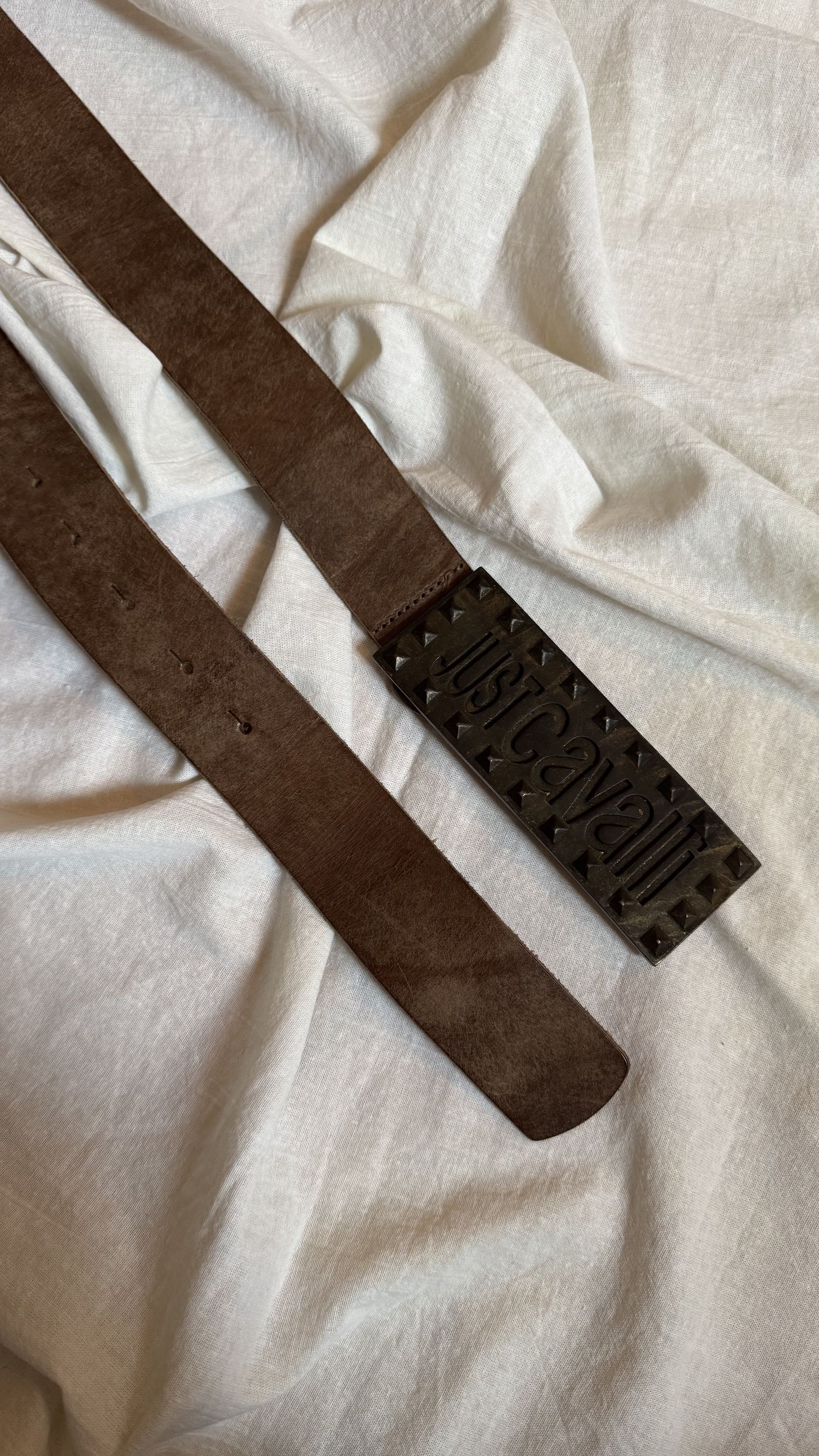 Just Cavalli Just Cavalli Vintage Smooth Leather Studded Belt Size ONE SIZE - 2 Thumbnail