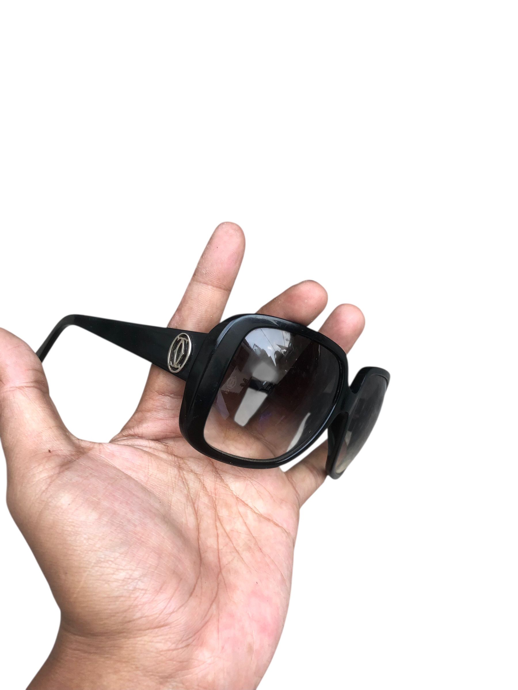 Cartier 💯Vintage CARTIER PARIS 140 Black Sunglasses CC Logo Square Size ONE SIZE - 13 Thumbnail