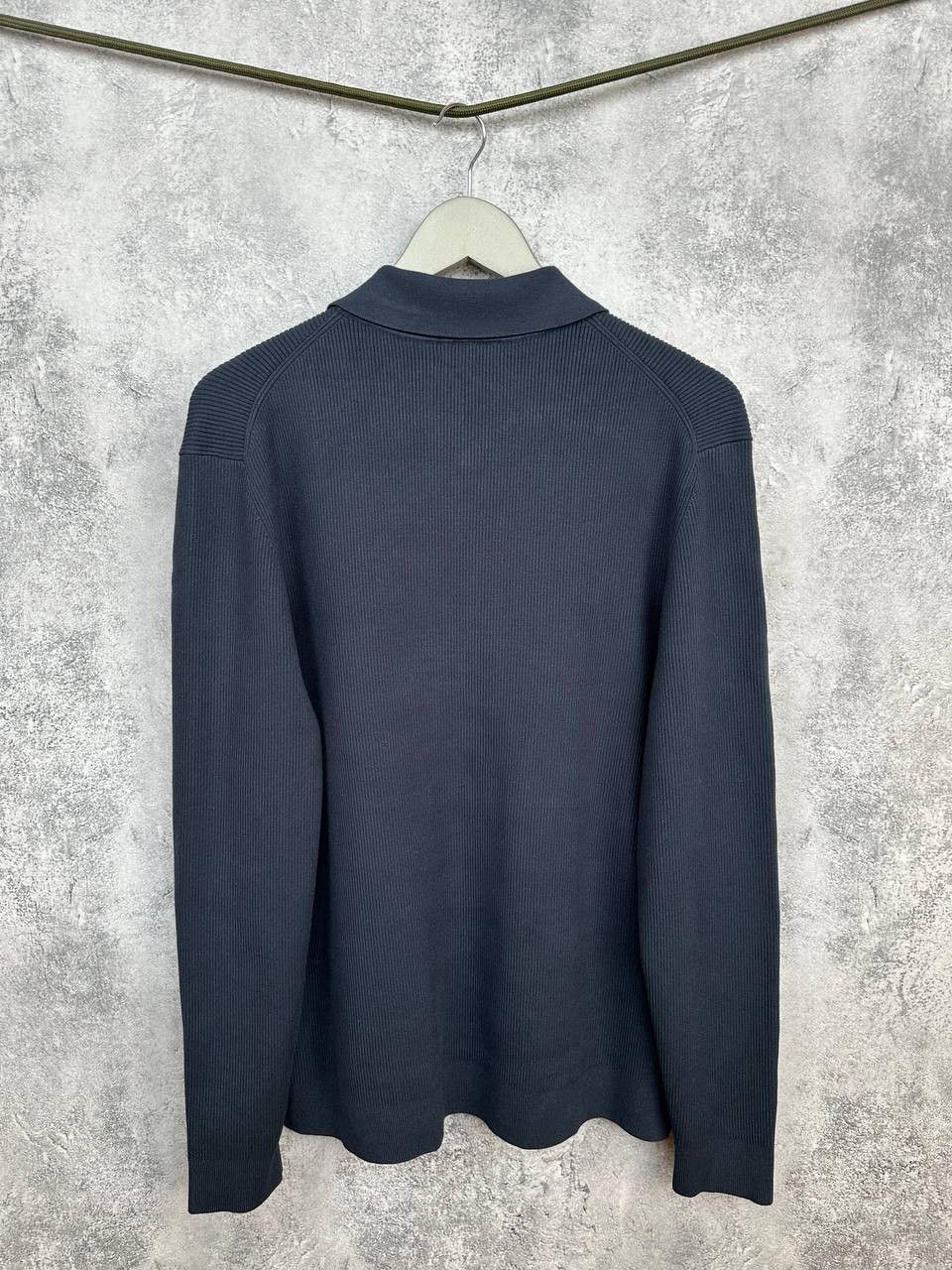 Reiss Reiss Saint Button Jacket Navy Overshirt Ribbed Viscose Size US L / EU 52-54 / 3 - 2 Thumbnail