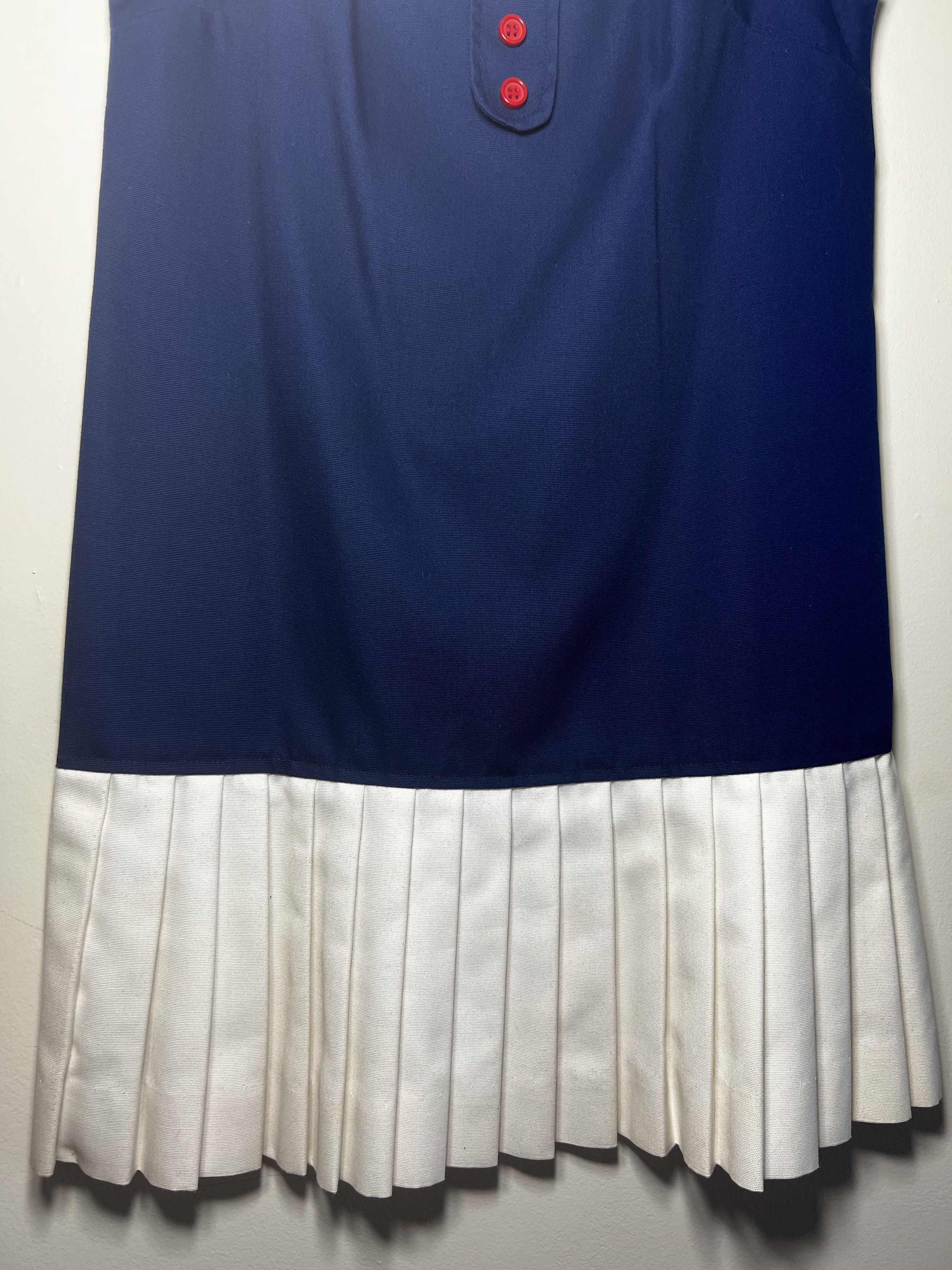 Vintage Vintage 1960's JR Bazaar Red White Blue Navy Sailor Dress Size L / US 10 / IT 46 - 5 Thumbnail