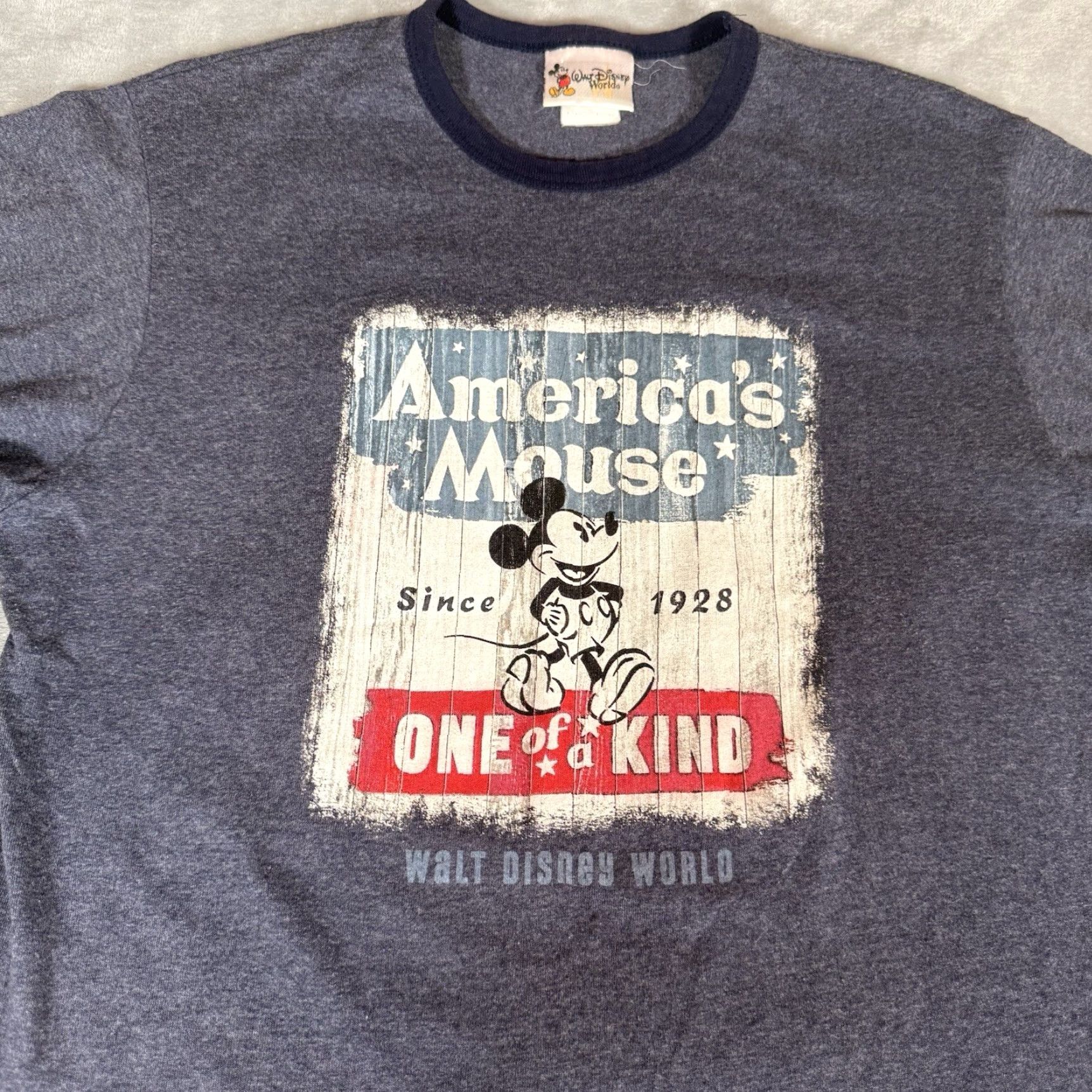 Disney VINTAGE Disney Mickey Mouse Shirt Mens Small Blue 2000s Cartoon Graphic Print Crew Neck Short Sleeve Mens Size US S / EU 44-46 / 1 - 2 Thumbnail
