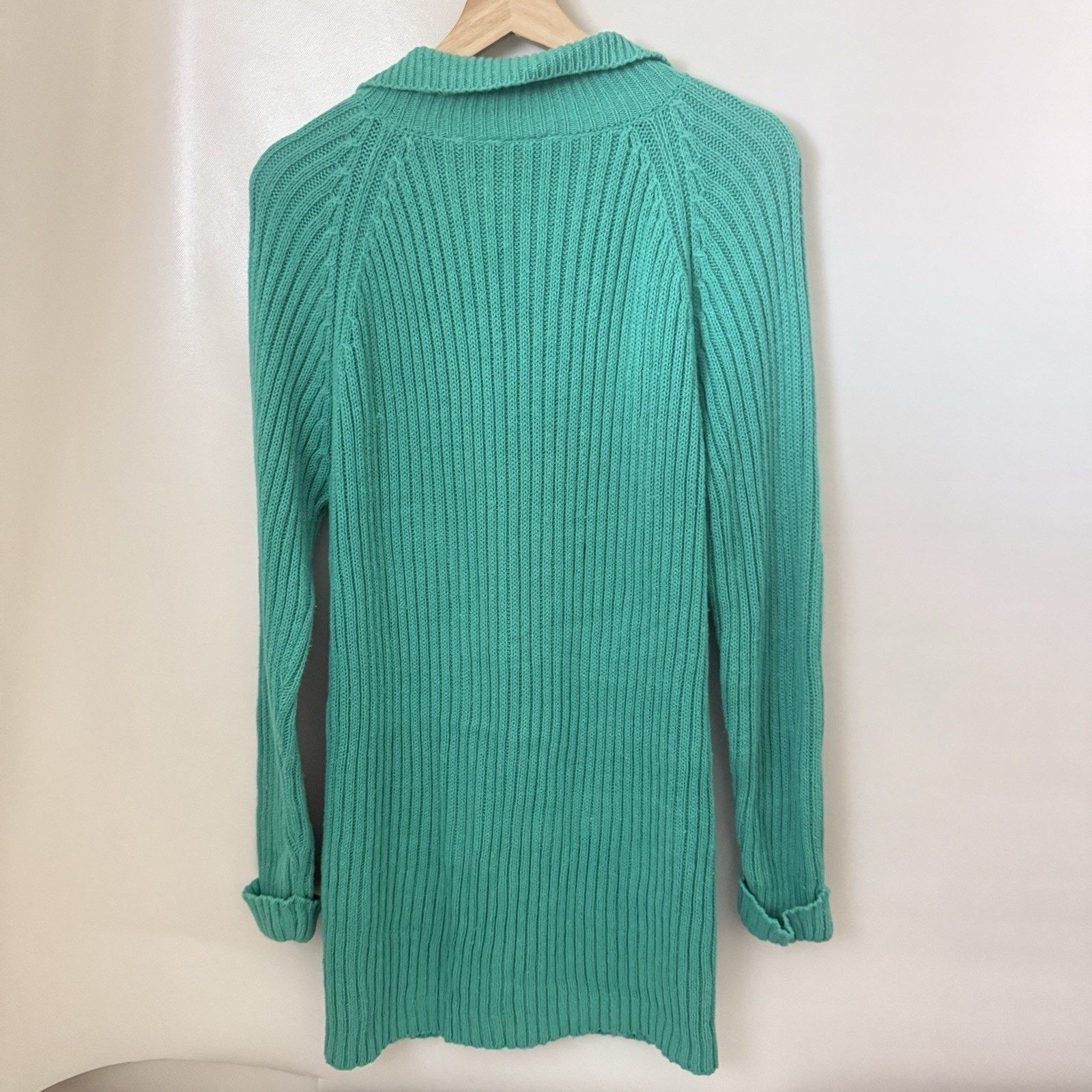 Other Newport News Long Sweater Kelly Green Ramie Coastal Tunic Size L / US 10 / IT 46 - 2 Thumbnail