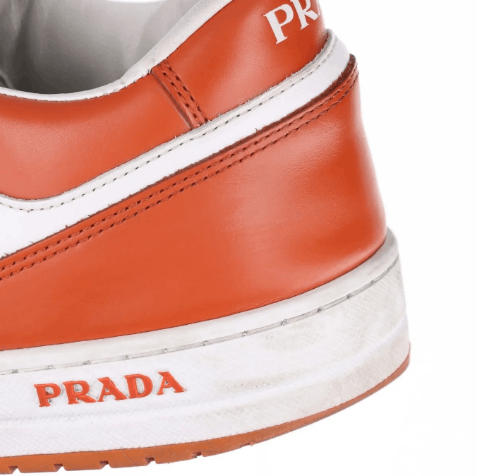 Prada Downtown Leather Sneaker Brown x White Size US 6 / IT 36 - 9 Thumbnail