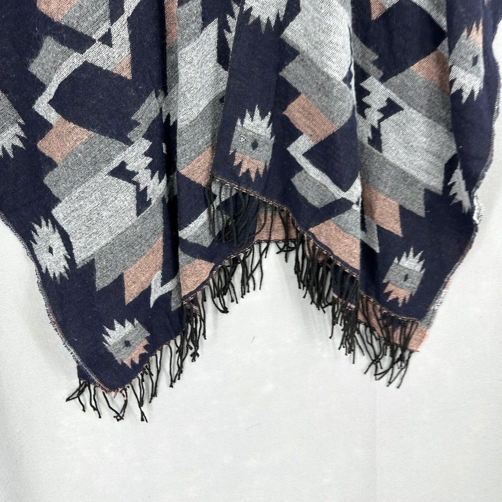Ariat Ariat Womens Sweater Vest Boho Wrap Western Fringe Solid Black Size One Size Casual Fall Spring Summer Winter Size ONE SIZE - 3 Thumbnail