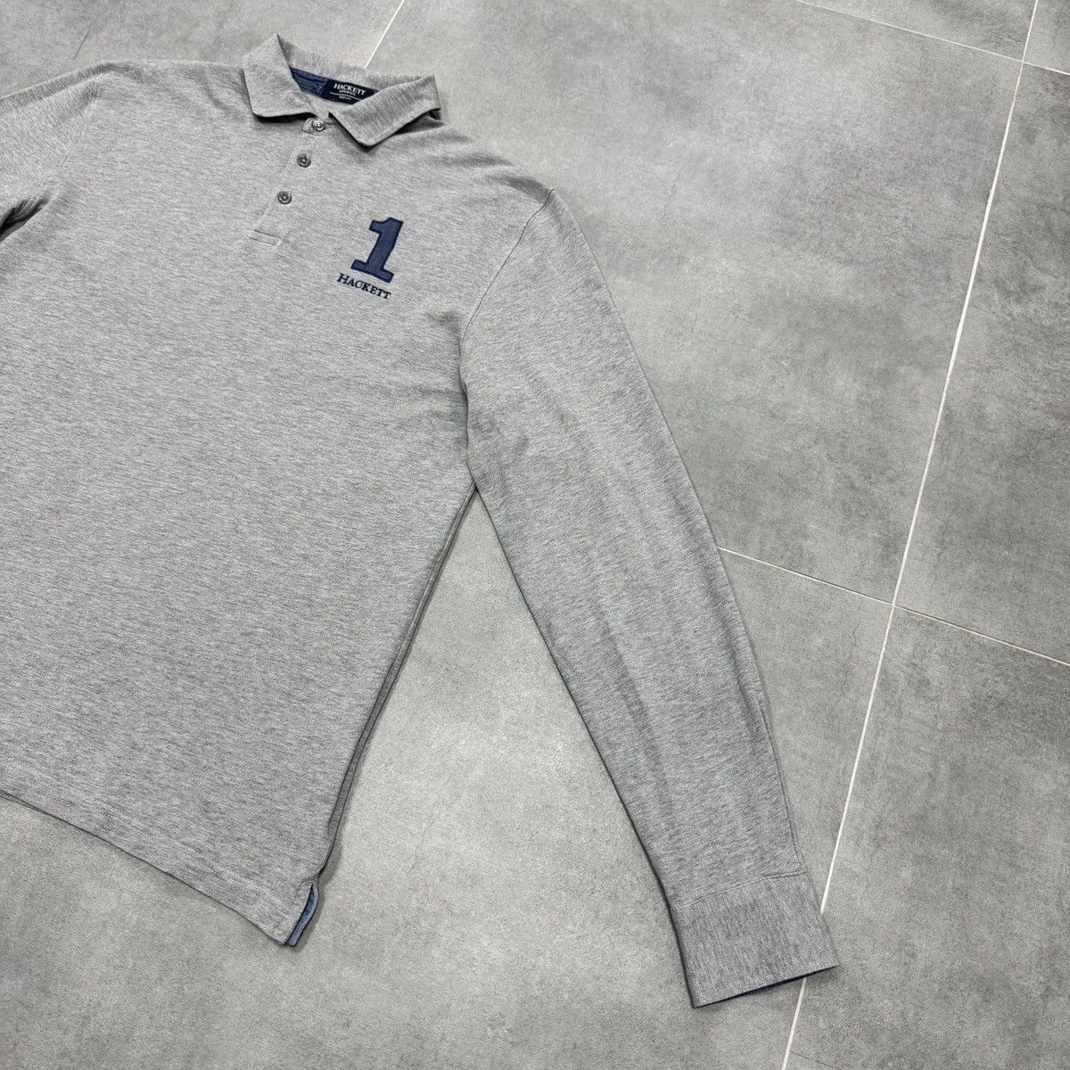 Hackett Hackett London #1 Elbow Patches Long Sleeve Rugby Polo Shirt Size US M / EU 48-50 / 2 - 6 Thumbnail