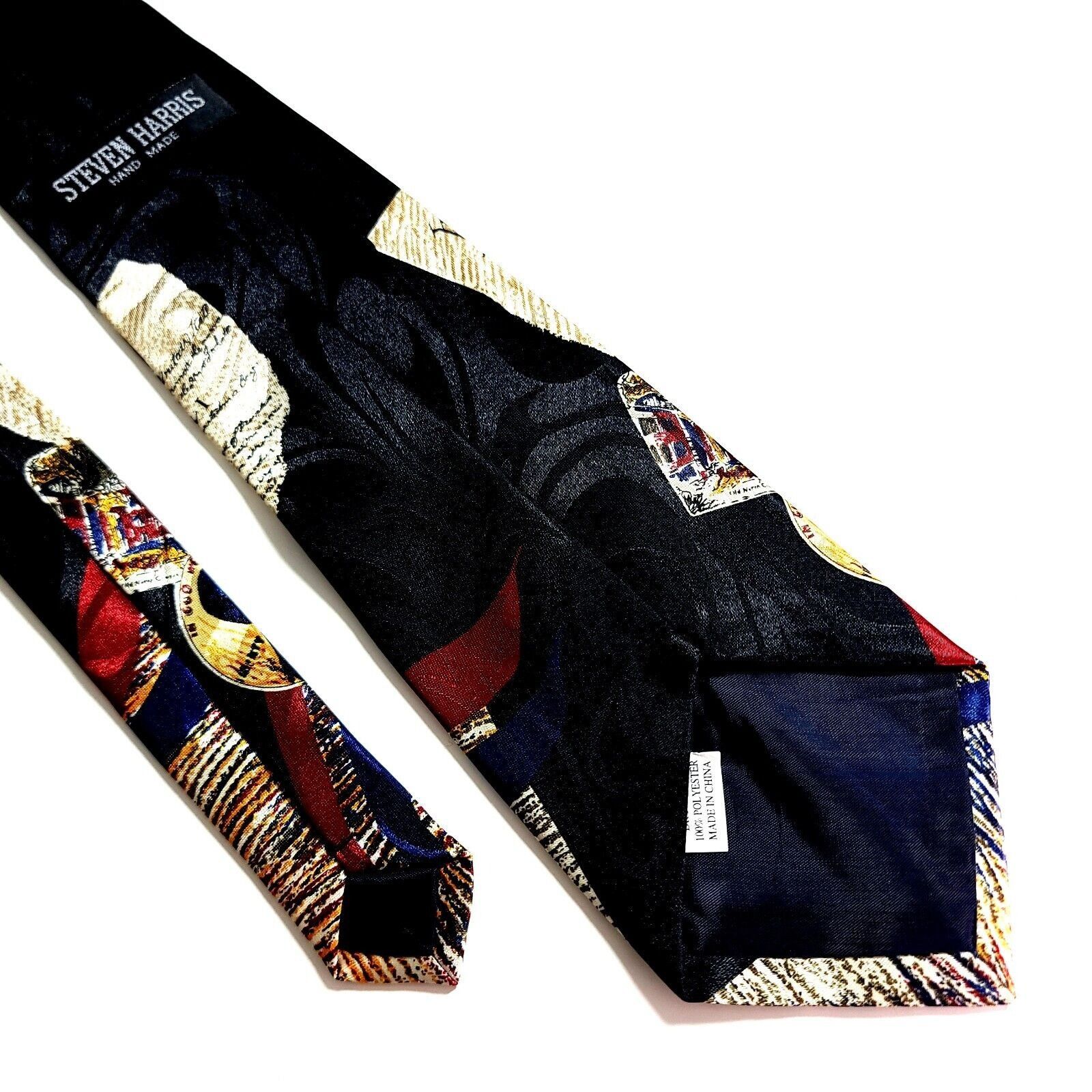 Designer Steven Harris Hand Made Black "We The People" Polyester Amer Size ONE SIZE - 8 Thumbnail