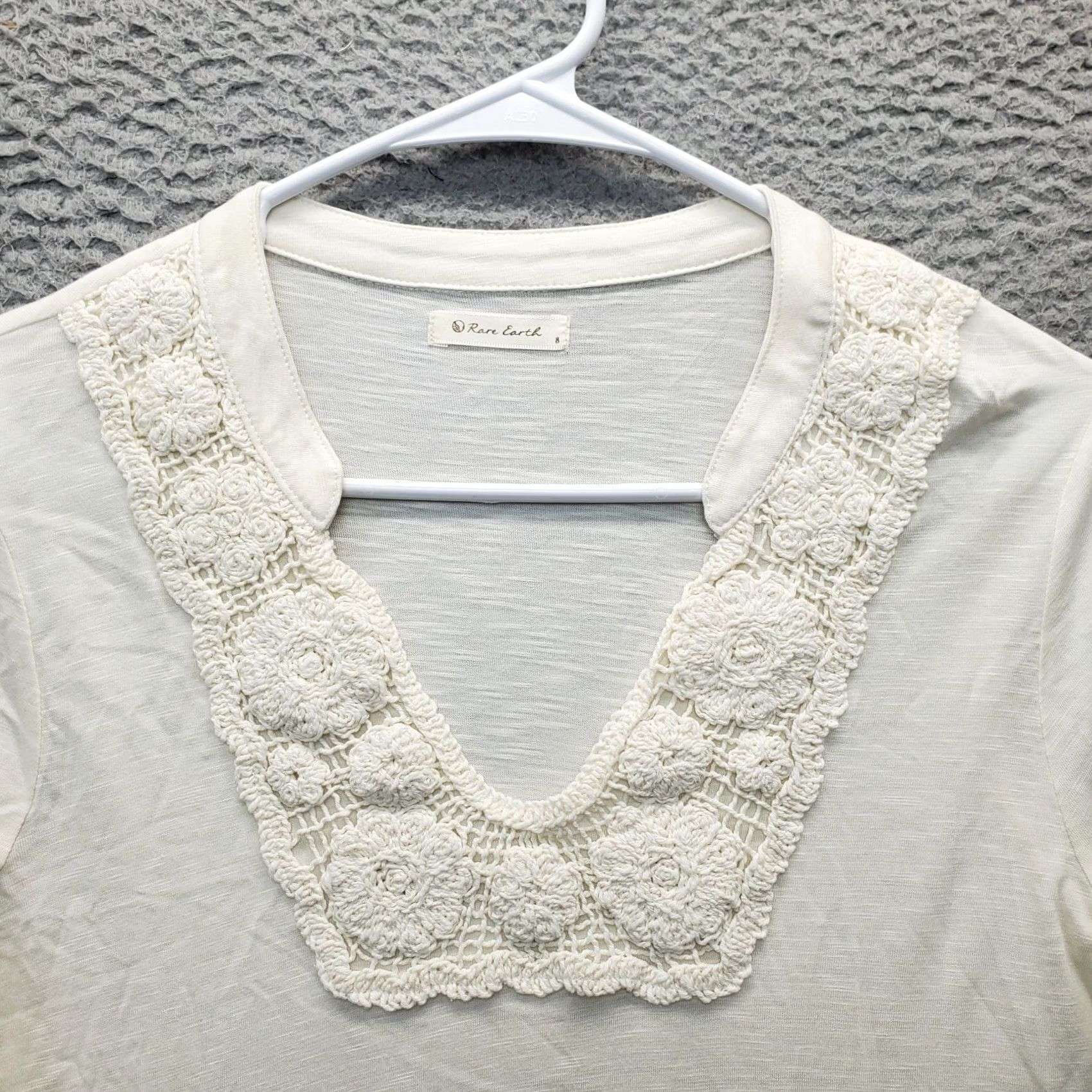 Vintage Rare Earth Tunic Top Womens Size 8 Tan Embroidered Stretch Long Sleeve Pullover Shirt Womens Size 8 Tan Embroidered Stretch Long Sleeve Pullover Size M / US 6-8 / IT 42-44 - 3 Thumbnail