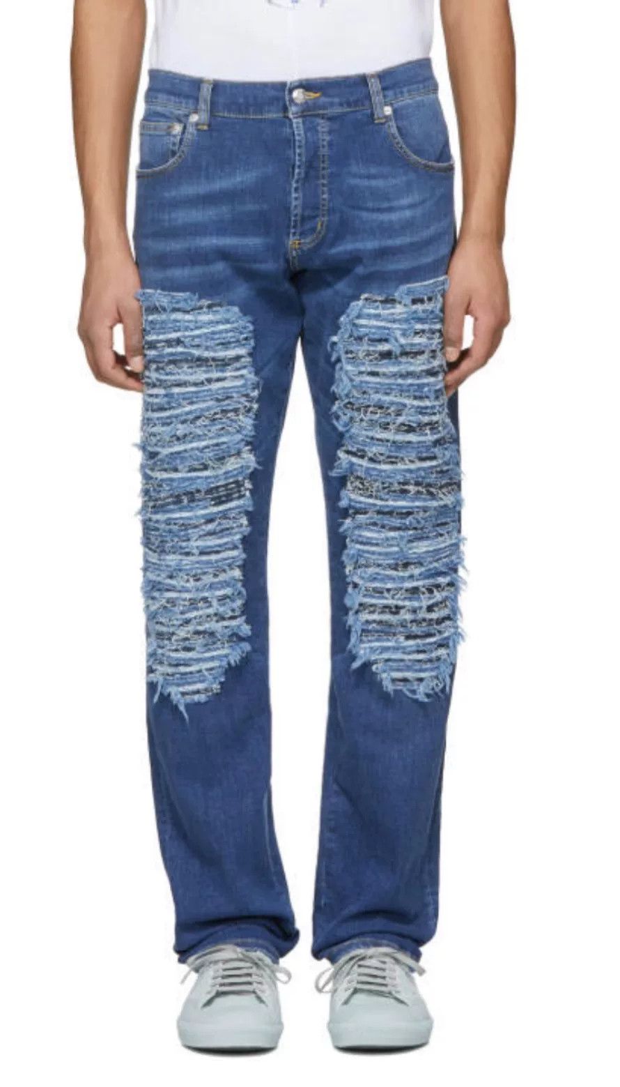 Alexander McQueen Alexander McQueen Distressed Patch Jeans Size US 30 / EU 46 - 1 Thumbnail