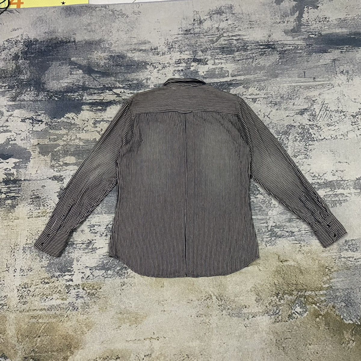 Japanese Brand × semanticdesign Vintage Sematic Design Hickory Stripes Button Up Size M / US 6-8 / IT 42-44 - 8 Thumbnail