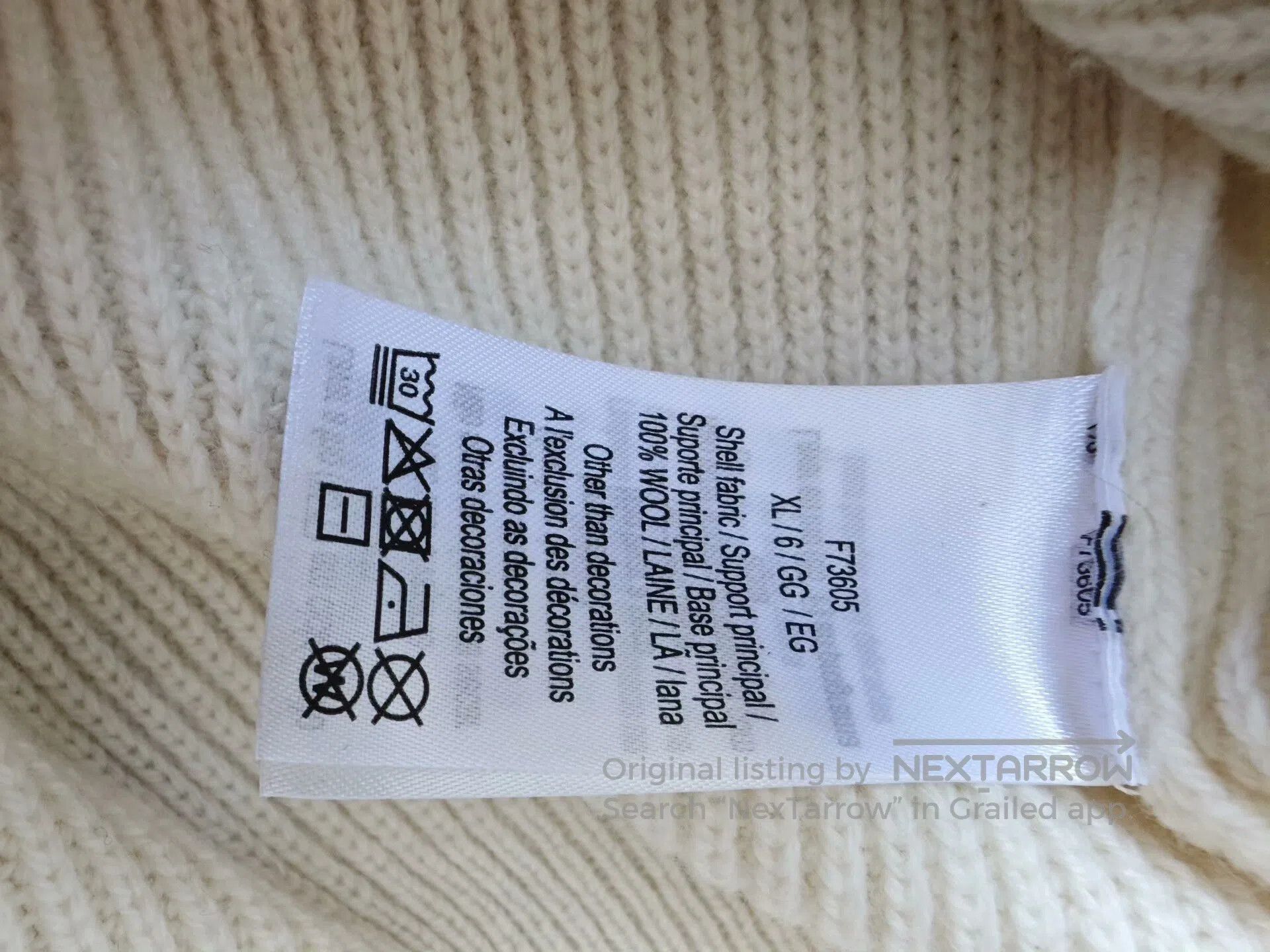 Lacoste lacoste ivory ribbed sweater with embroidery. Size US XL / EU 56 / 4 - 4 Thumbnail