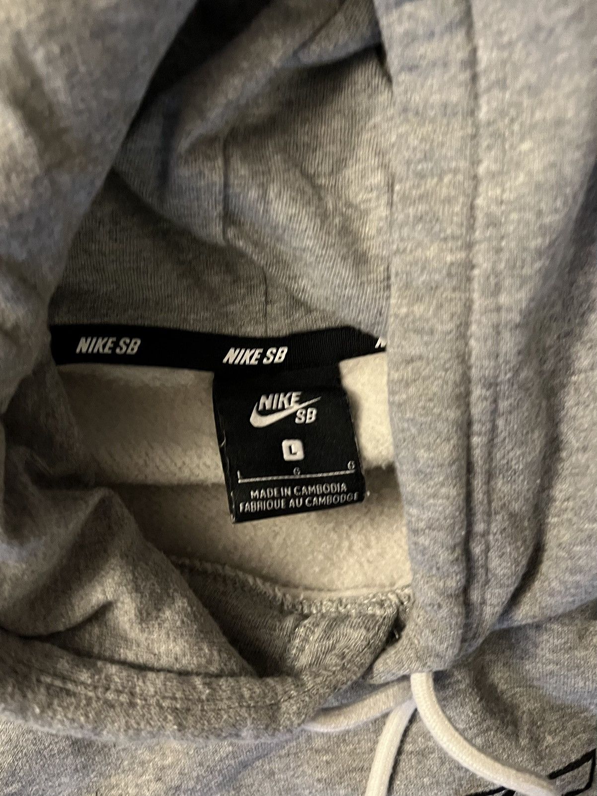 Nike × Vintage Nike Sb Grey Hoodie Size US L / EU 52-54 / 3 - 2 Thumbnail