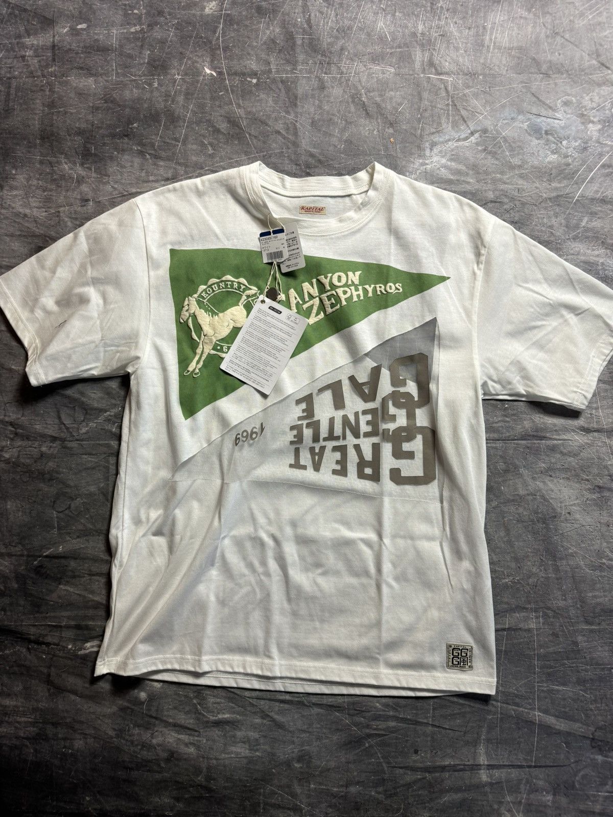 Kapital Kapital Burnout Jersey Pennant & GGG T-Shirt Size US L / EU 52-54 / 3 - 1 Thumbnail