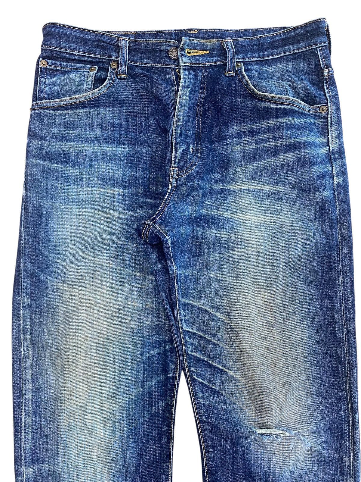 Edwin Edwin Whiskers Faded Wash Style Loose Jeans Size US 32 / EU 48 - 2 Thumbnail