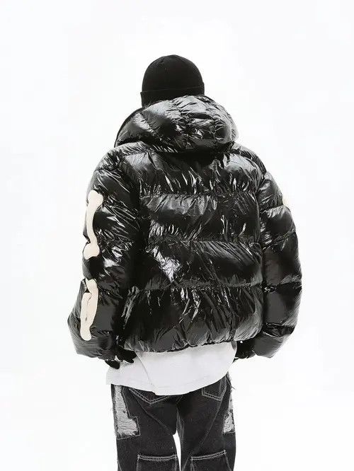 VIBE Skeleton Puffer Jacket Gothic Rock Punk Size US L / EU 52-54 / 3 - 7 Thumbnail
