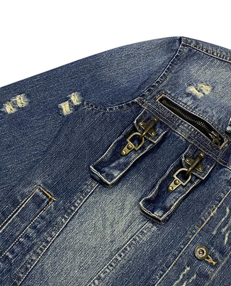 In The Attic In The Attic Cyberpunk Ripped Distressed Denim Jacket Size US M / EU 48-50 / 2 - 8 Thumbnail
