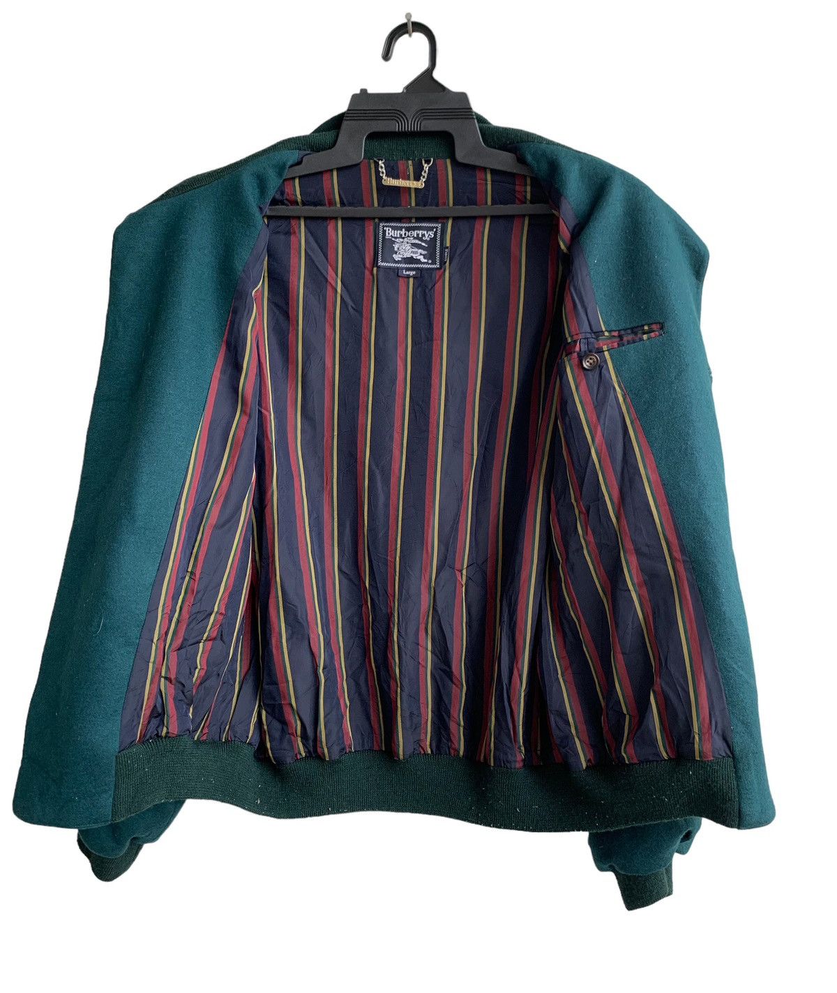 Burberry Vintage Burberrys Wool Bomber Jacket Sample Size US L / EU 52-54 / 3 - 3 Thumbnail