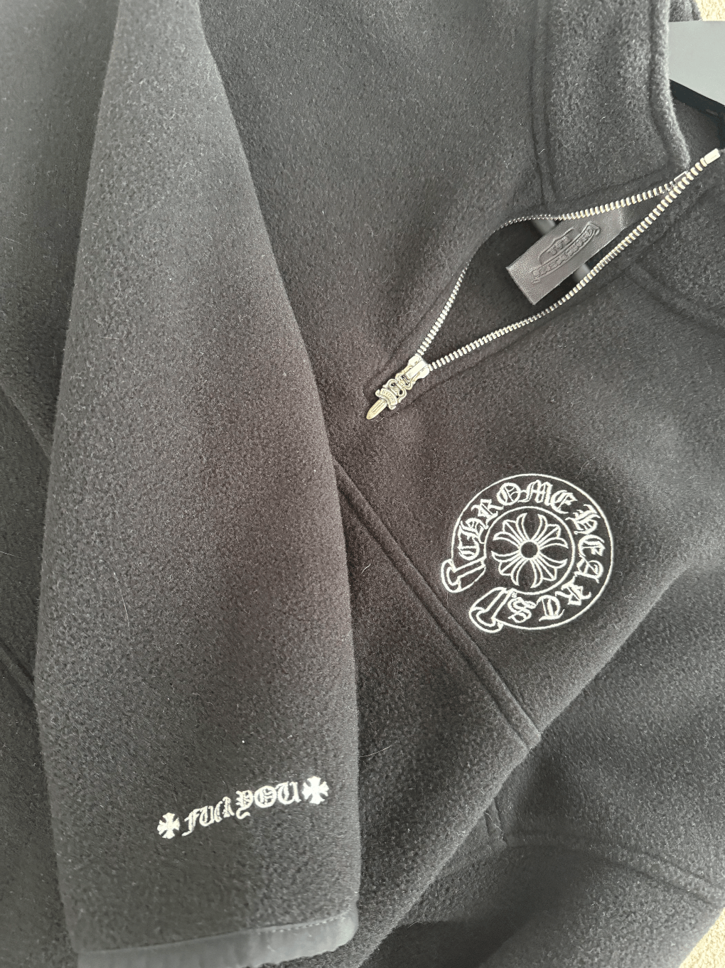 Chrome Hearts Chrome Hearts Fleece Horseshoe Logo Half Zip Sweatshirt Size US M / EU 48-50 / 2 - 3 Thumbnail