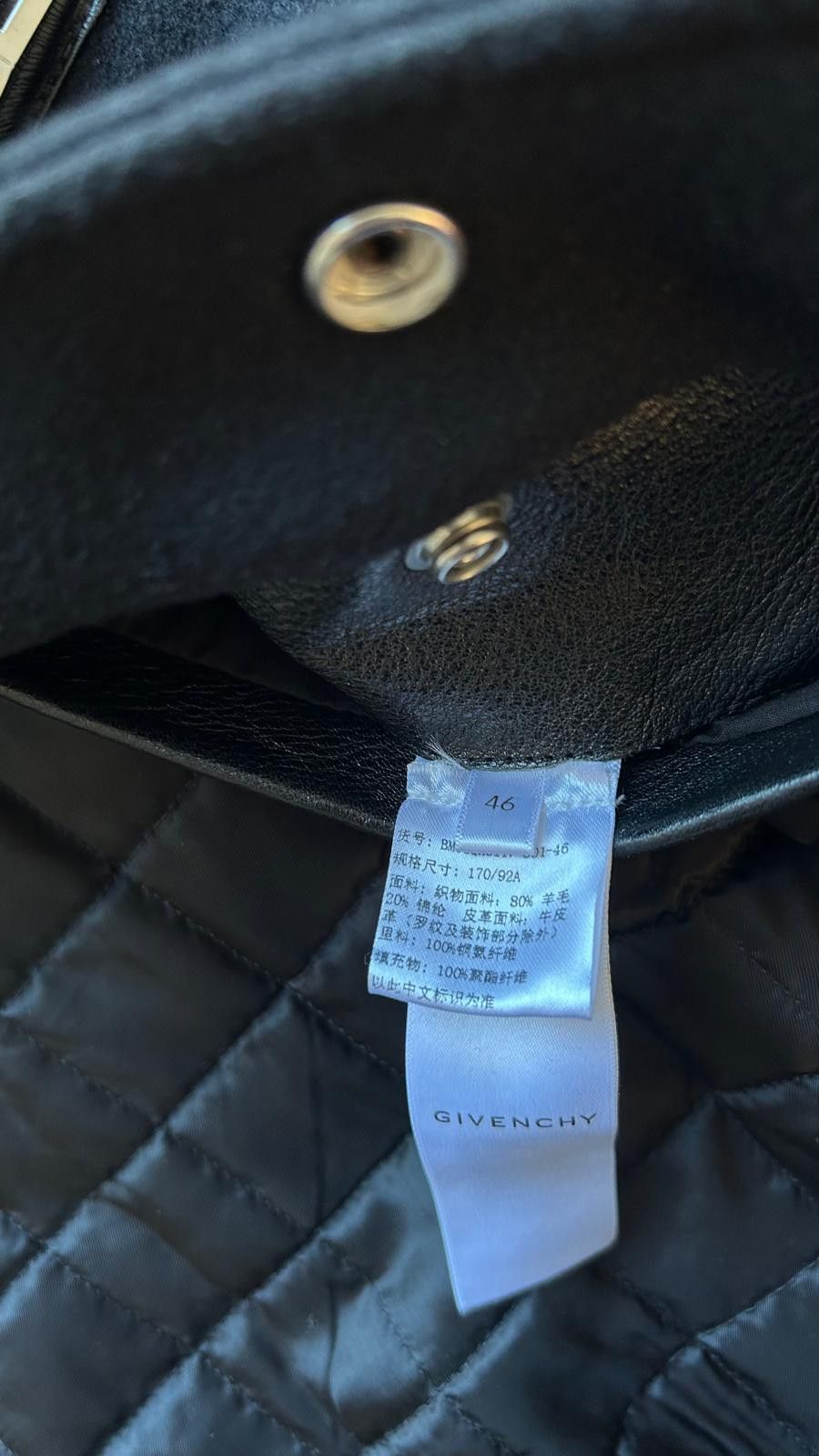 Givenchy Givenchy Leather Wool Varsity Jacket Size 46 Size US S / EU 44-46 / 1 - 12 Thumbnail