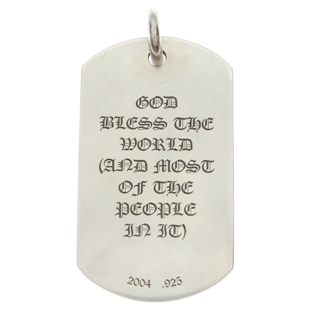 Chrome Hearts Chrome Hearts God Bless Dog Tag Pendant Silver Size ONE SIZE - 2 Thumbnail