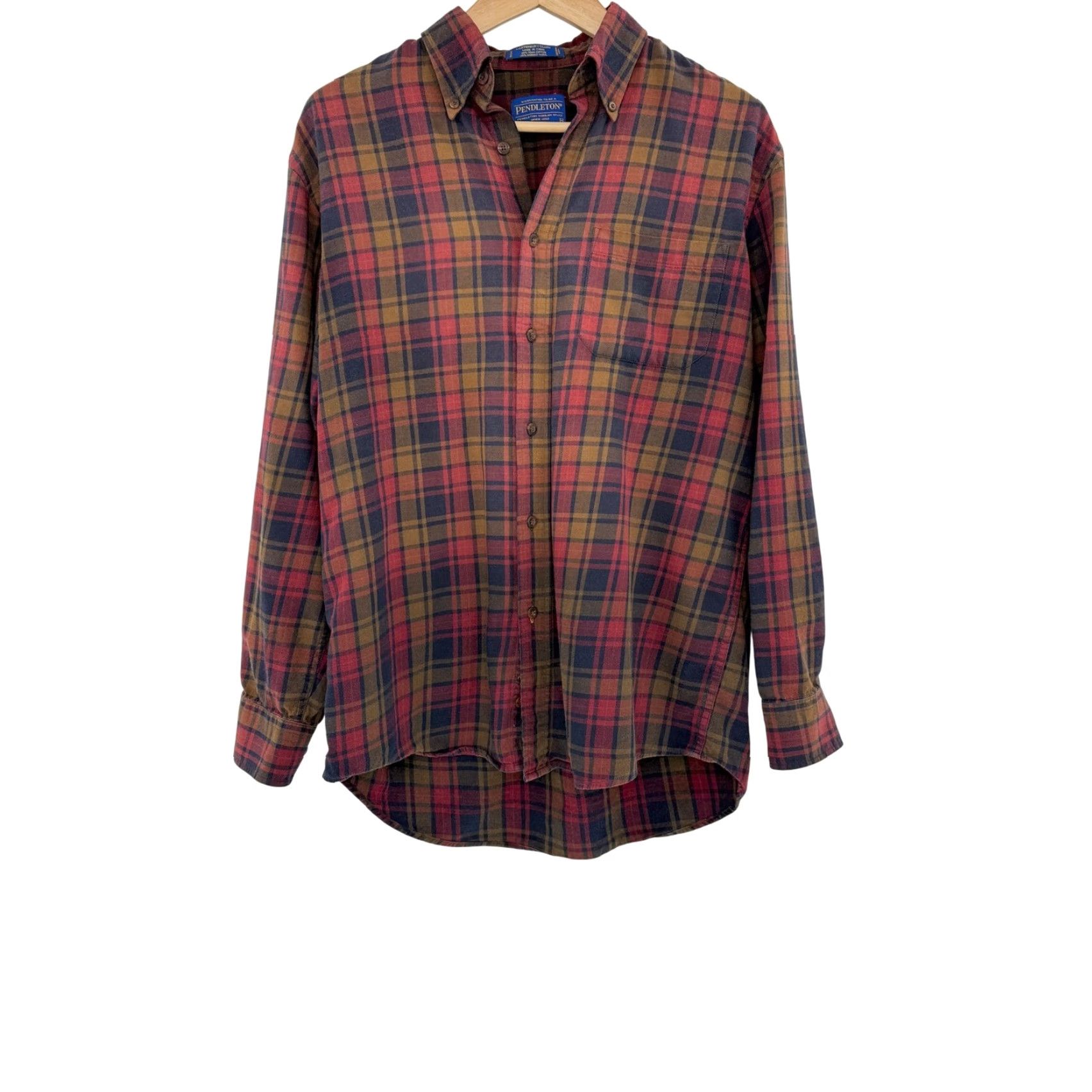 Pendleton Pendleton Canterbury Cloth Plaid Shirt Men's Wool Blend Button-Down Medium Size US M / EU 48-50 / 2 - 2 Thumbnail