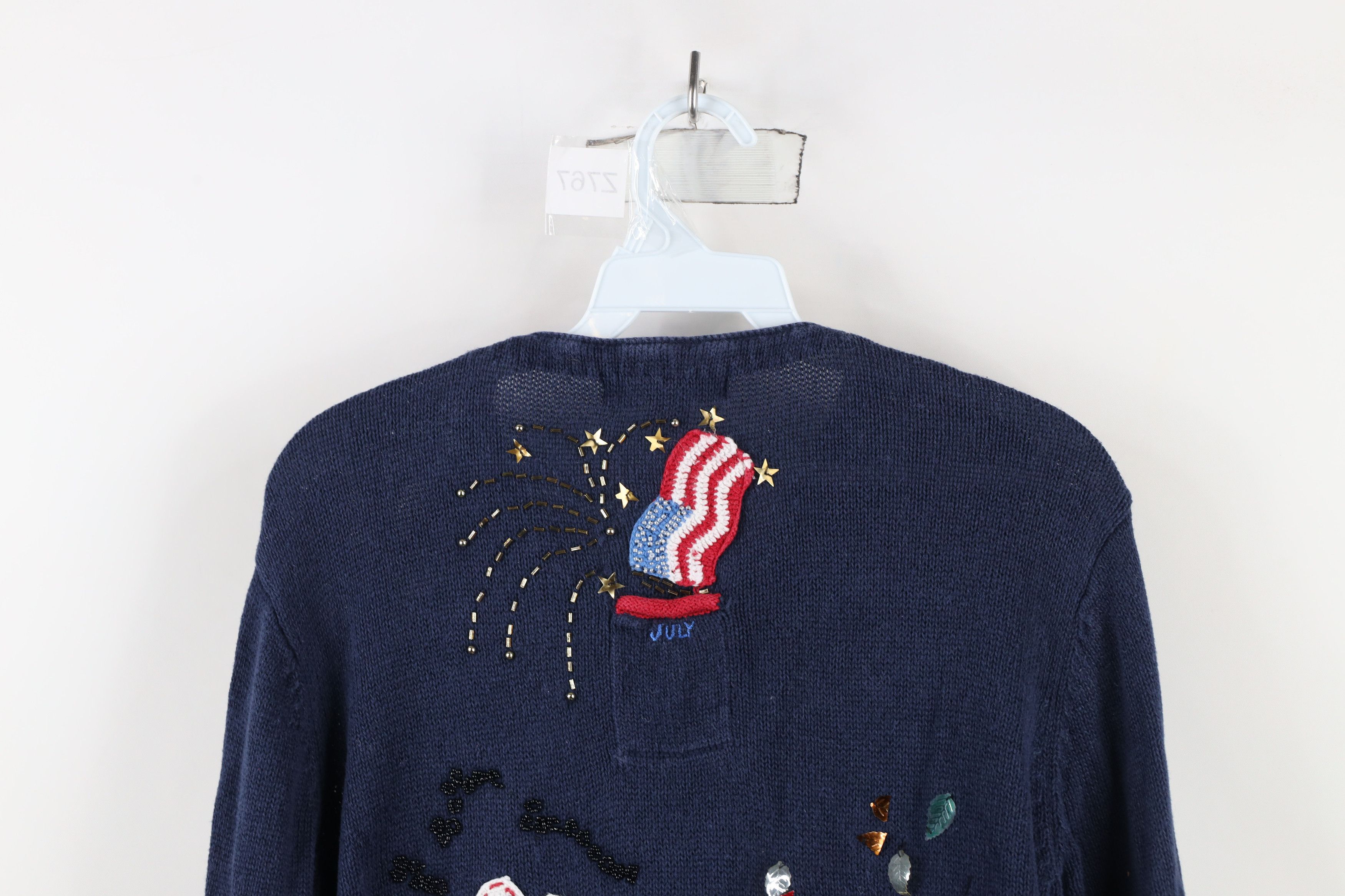 Vintage Vintage 90s Streetwear Calendar Months Cardigan Sweater Size M / US 6-8 / IT 42-44 - 17 Thumbnail