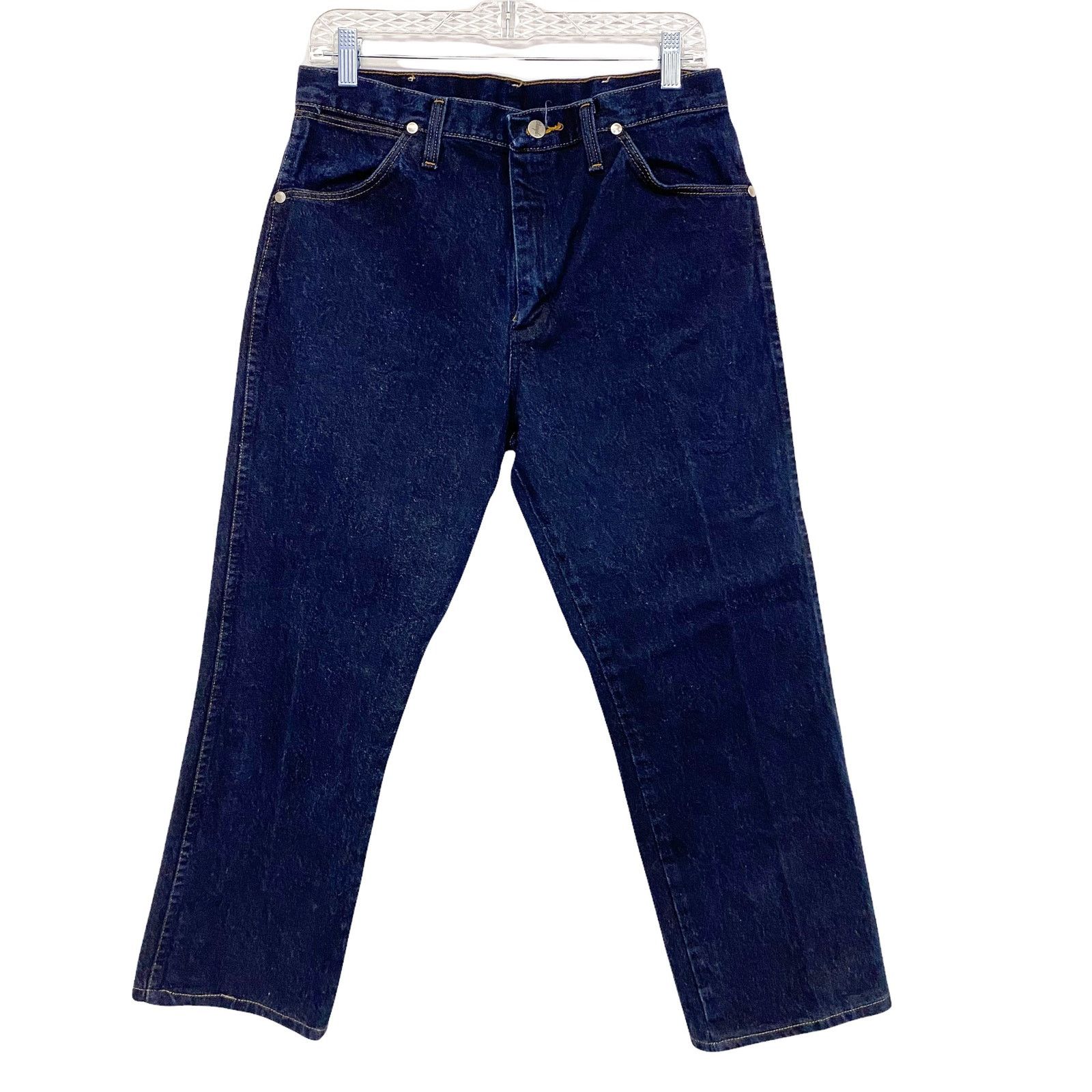 Wrangler Vintage Wrangler Dark Blue Silver Ed. Straight Leg Jeans Size US 32 / EU 48 - 7 Thumbnail