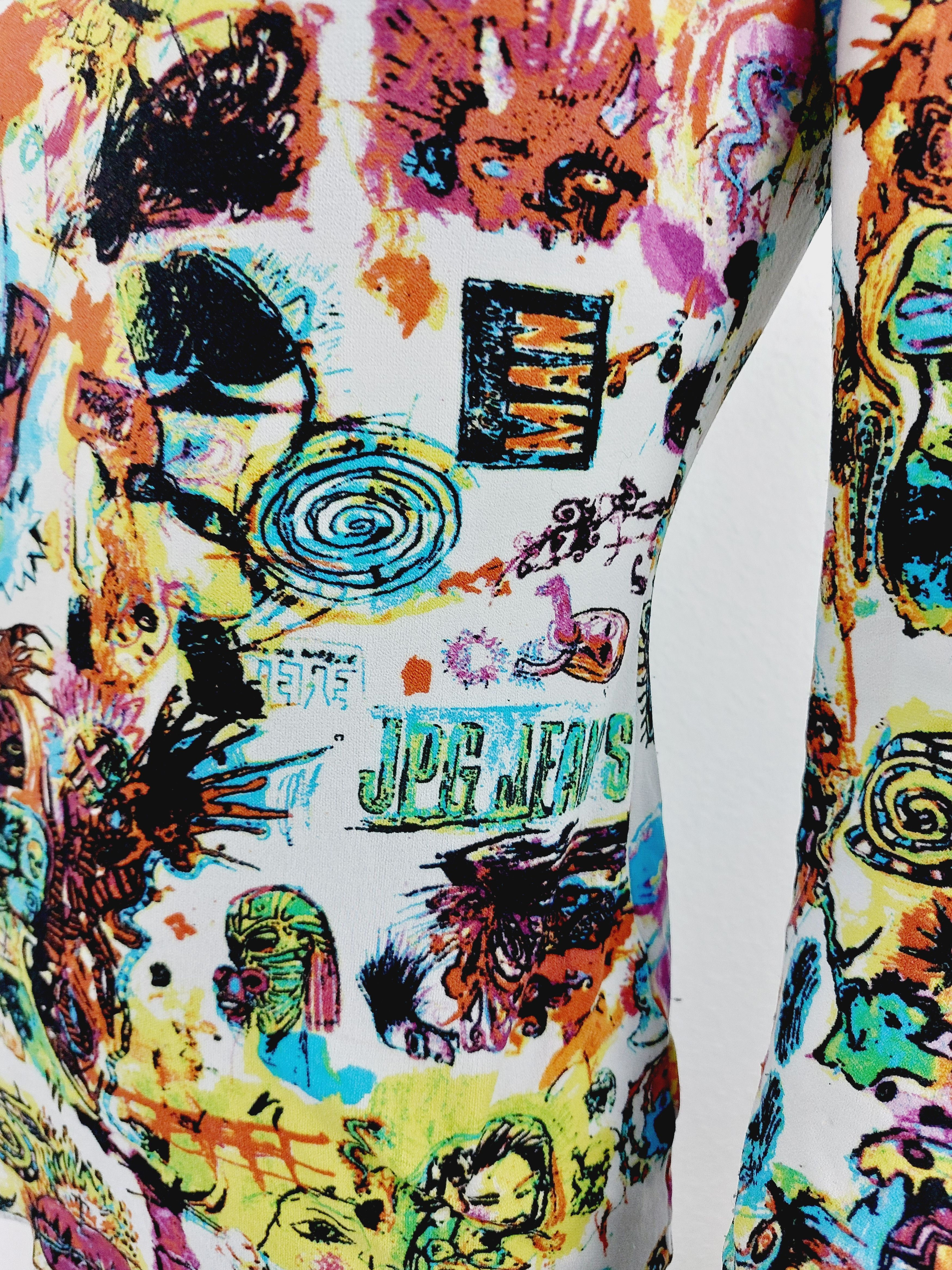 Jean Paul Gaultier Jean Paul Gaultier Basquiat Comic Art Tattoo Top T-Shirt Size US XS / EU 42 / 0 - 8 Thumbnail